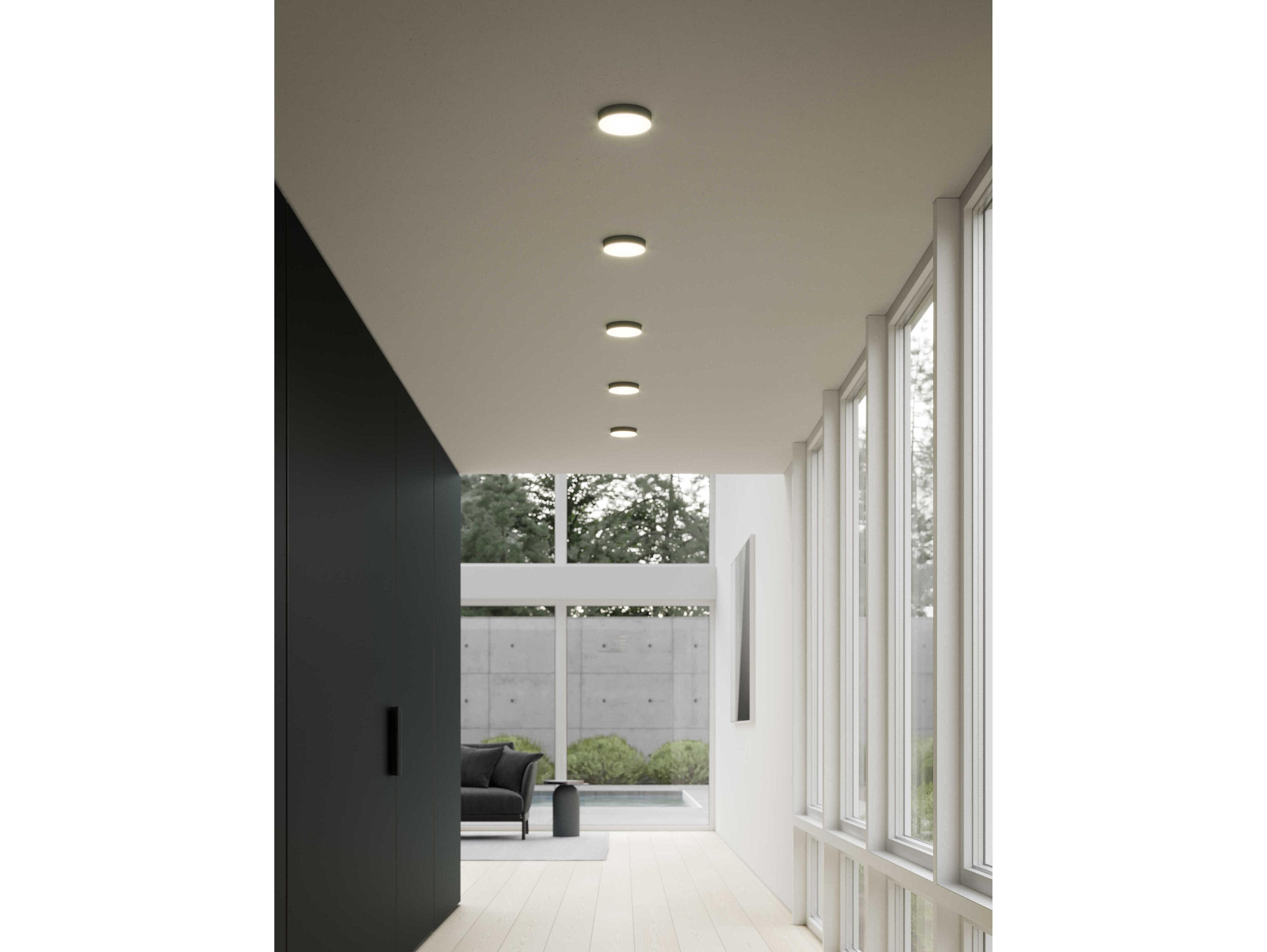 Kuzco Lighting Novel Black Round Flush Mount