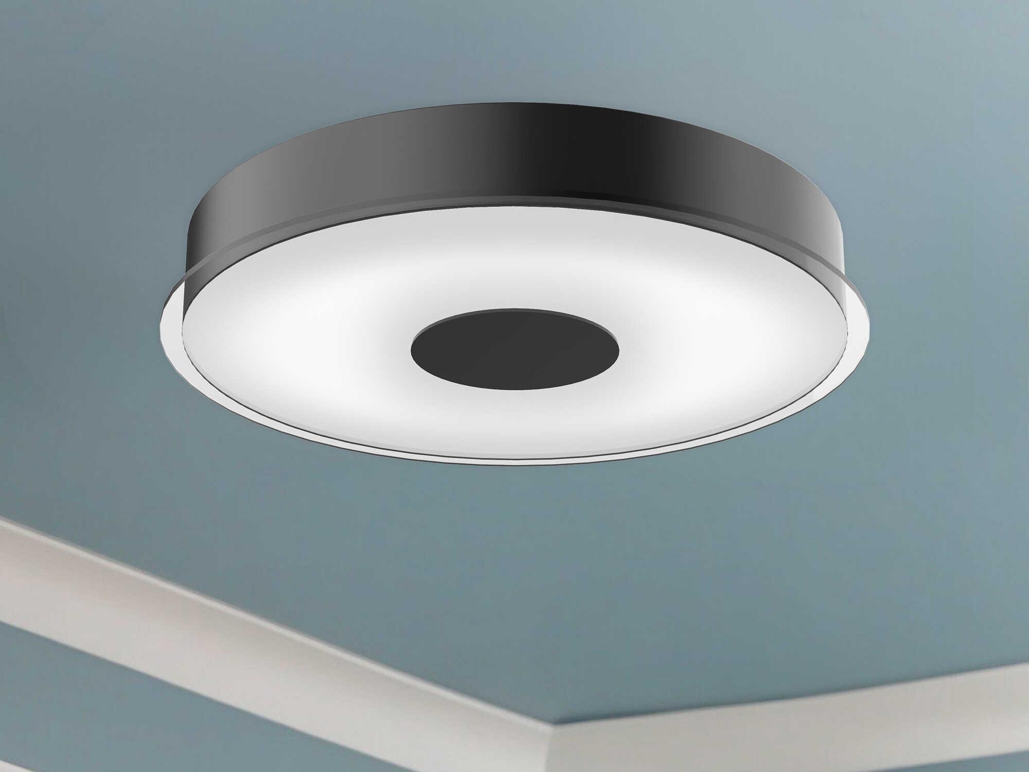Kuzco Lighting Parker Black Round Flush Mount