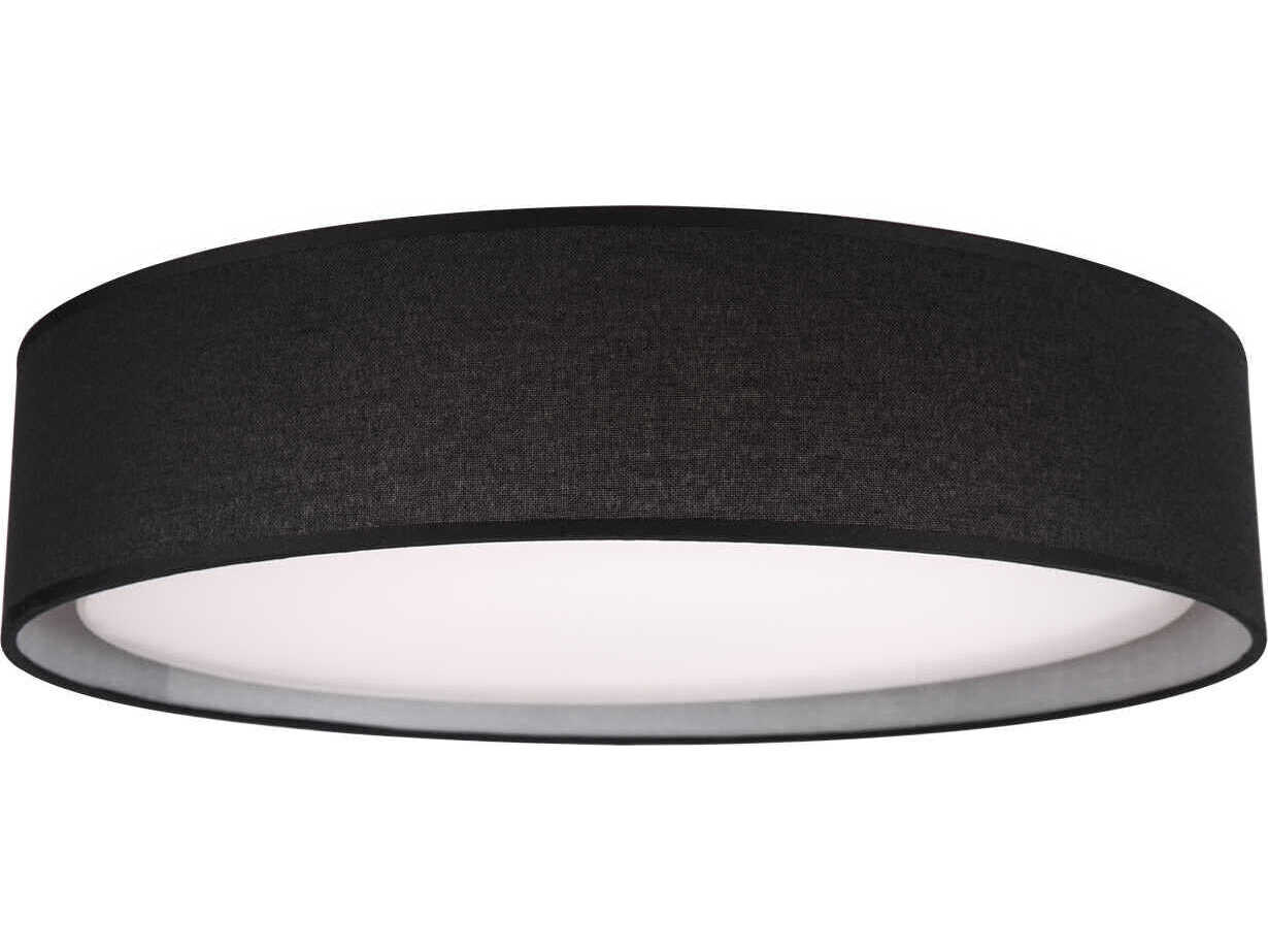 Kuzco Lighting Dalton Black Drum Flush Mount