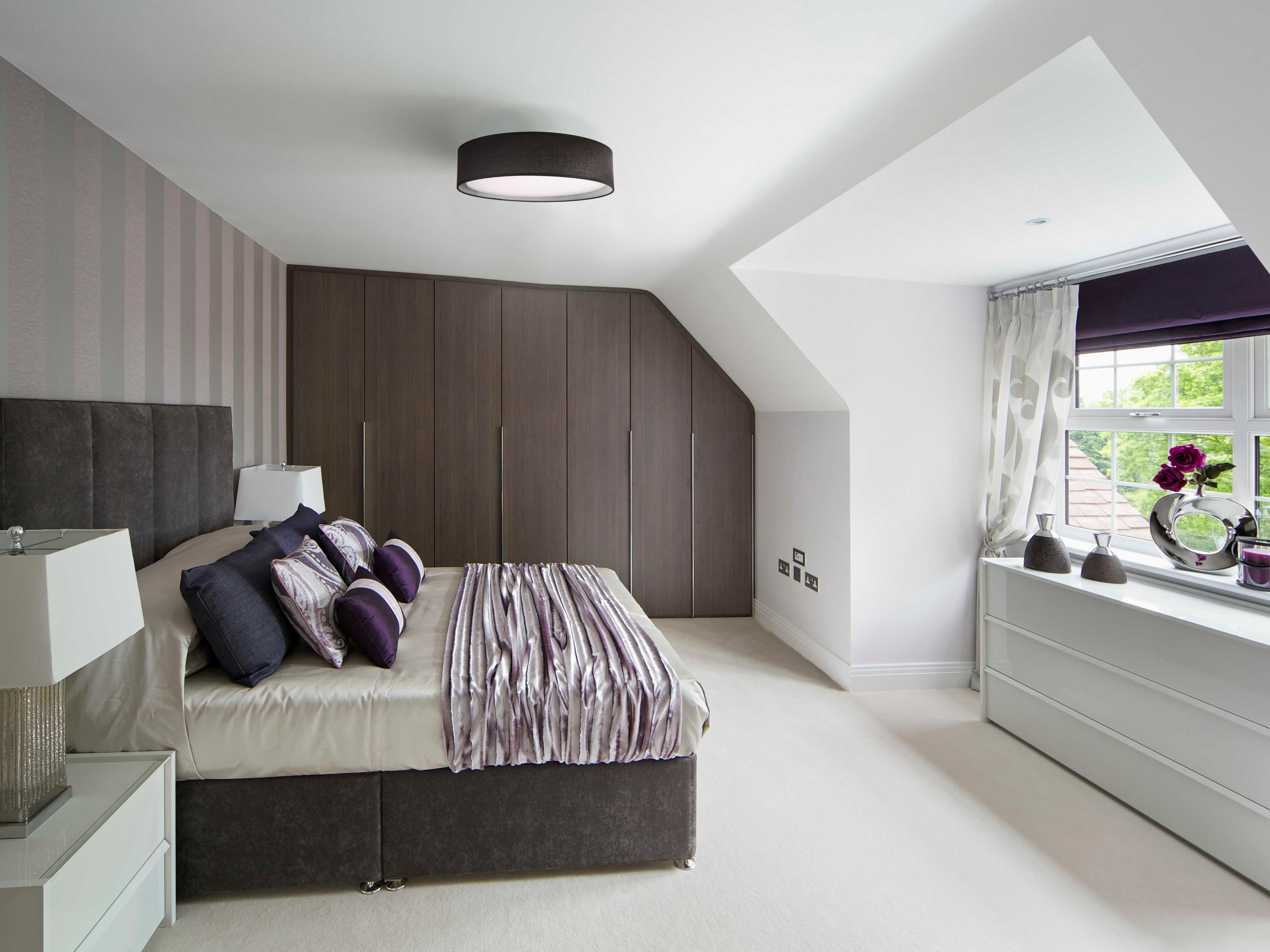 Kuzco Lighting Dalton Black Drum Flush Mount