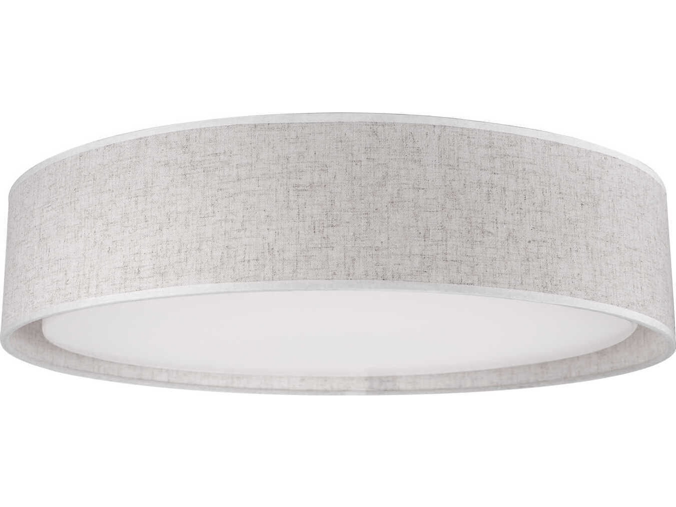 Kuzco Lighting Dalton Beige Brown Drum Flush Mount