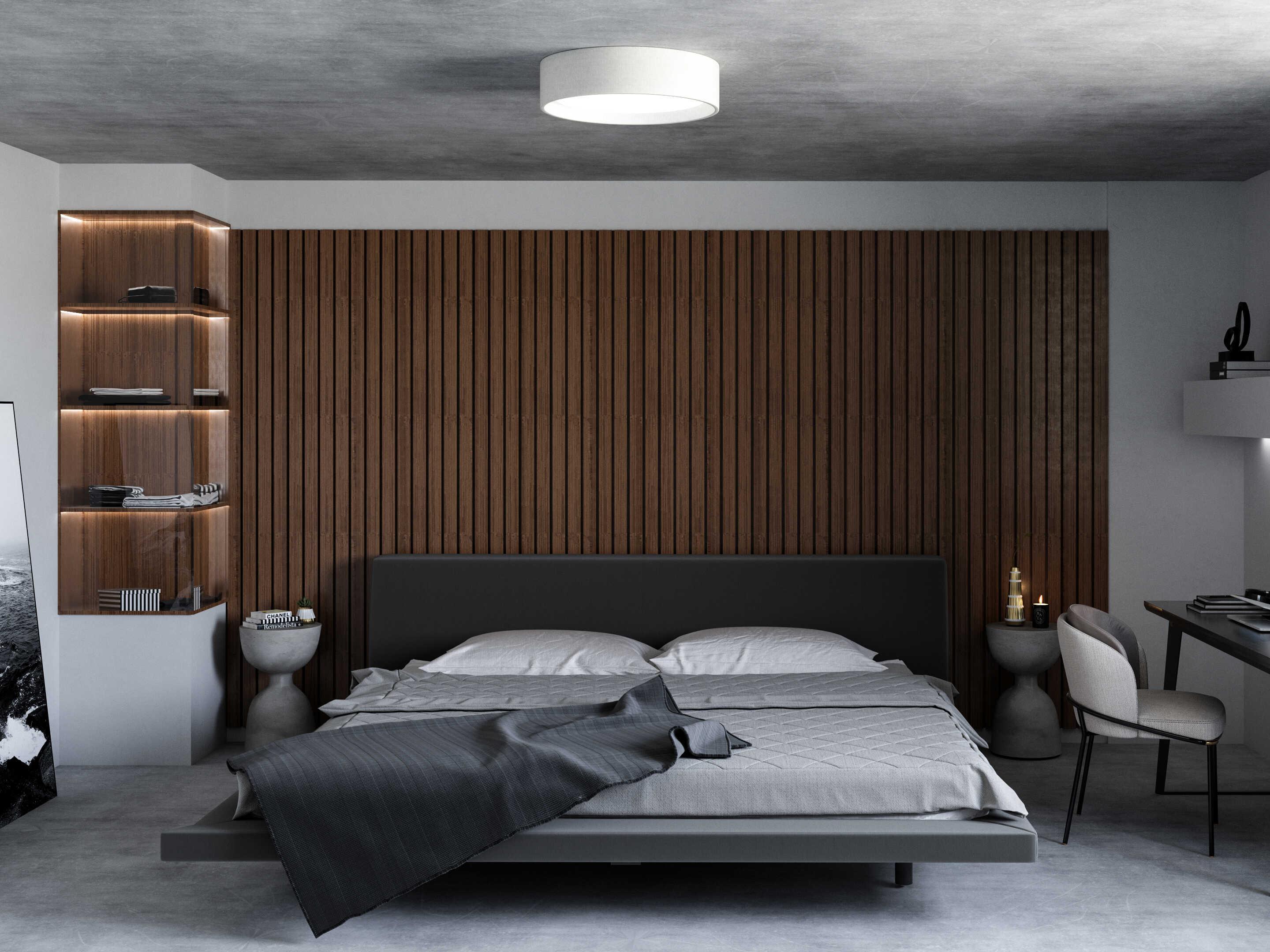 Kuzco Lighting Dalton White Drum Flush Mount