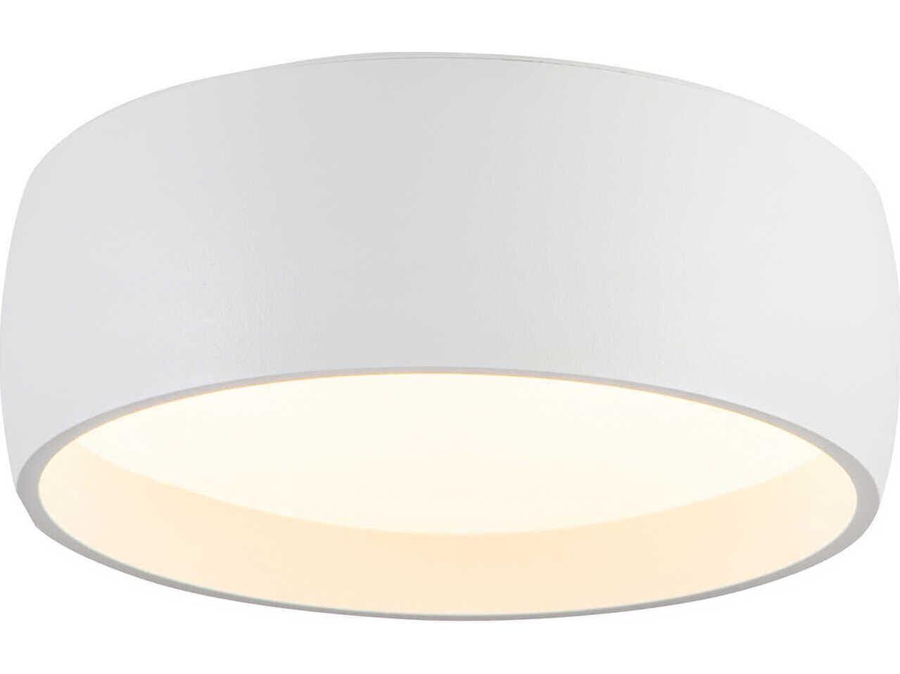 Kuzco Lighting Savile White Drum Flush Mount
