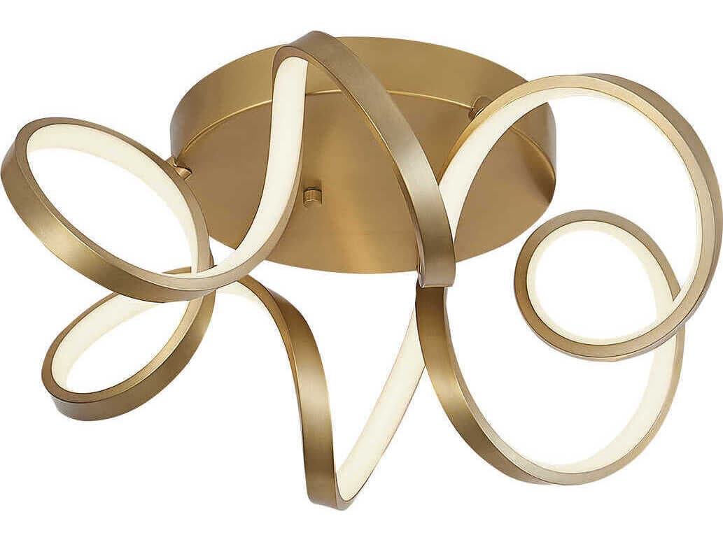 Kuzco Lighting Synergy Antique Brass Flush Mount