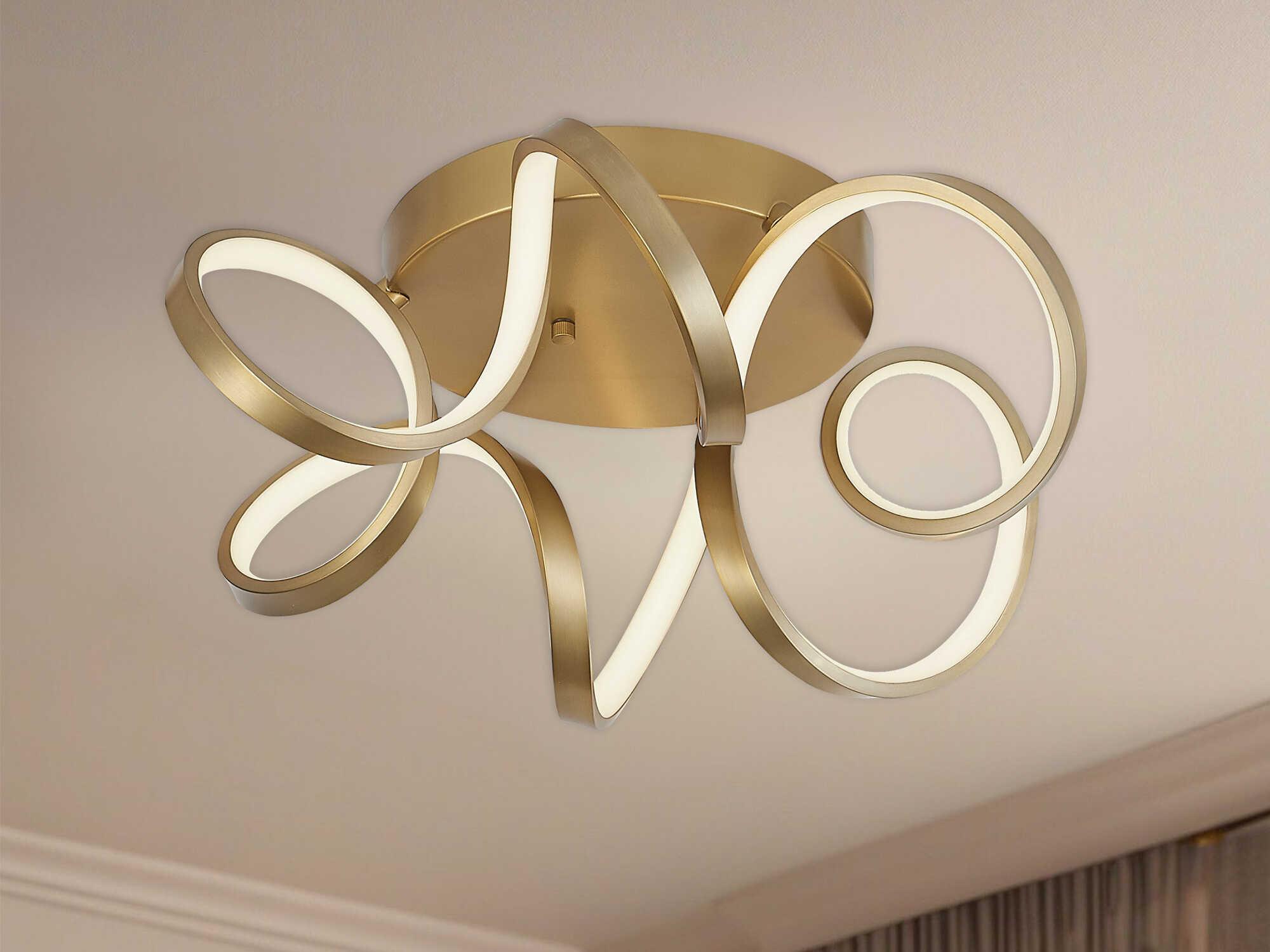 Kuzco Lighting Synergy Antique Brass Flush Mount