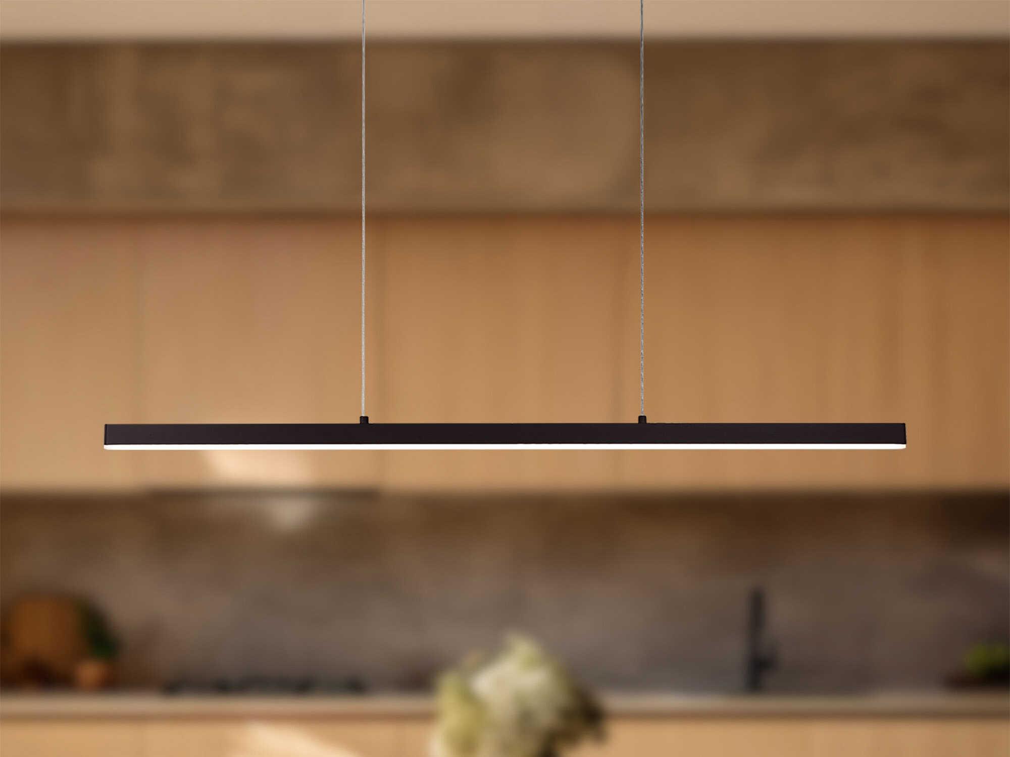 Kuzco Lighting Vega Black Linear Island Pendant