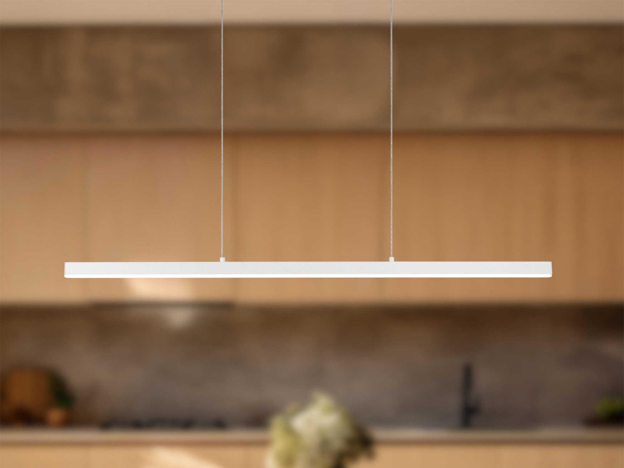 Kuzco Lighting Vega White Linear Island Pendant