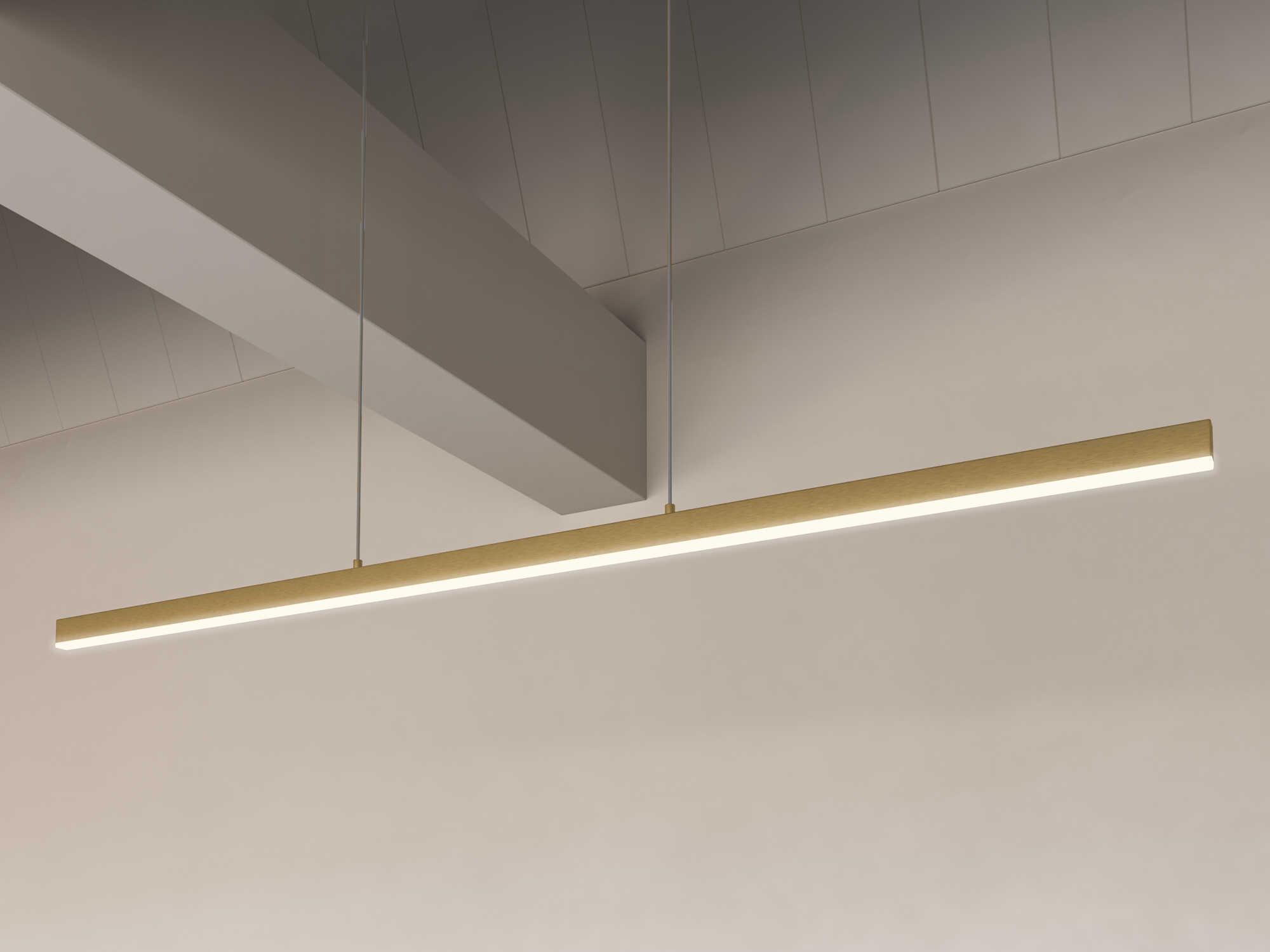 Kuzco Lighting Vega Brushed Gold Linear Island Pendant