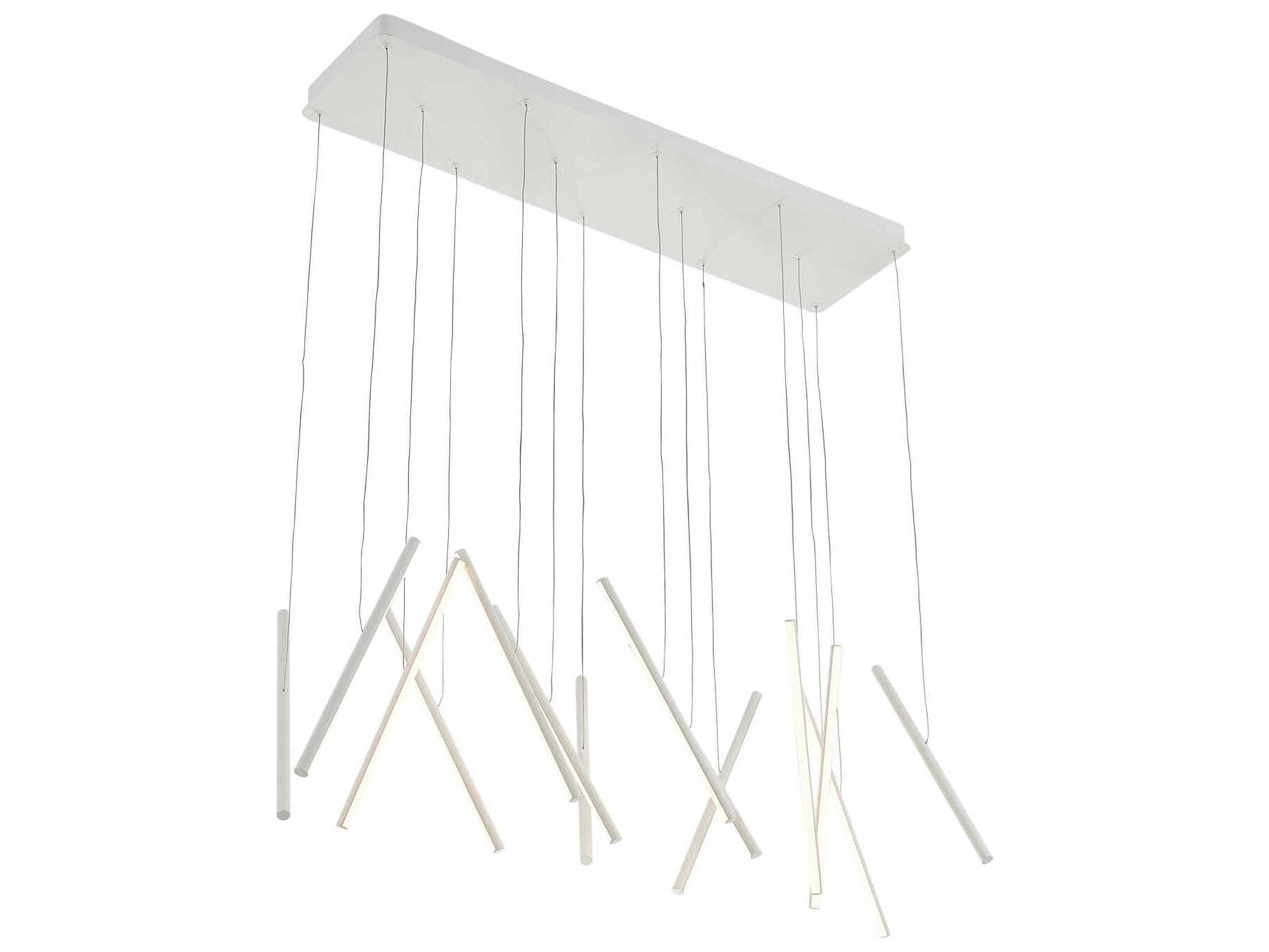 Kuzco Lighting Chute White Linear Island Pendant