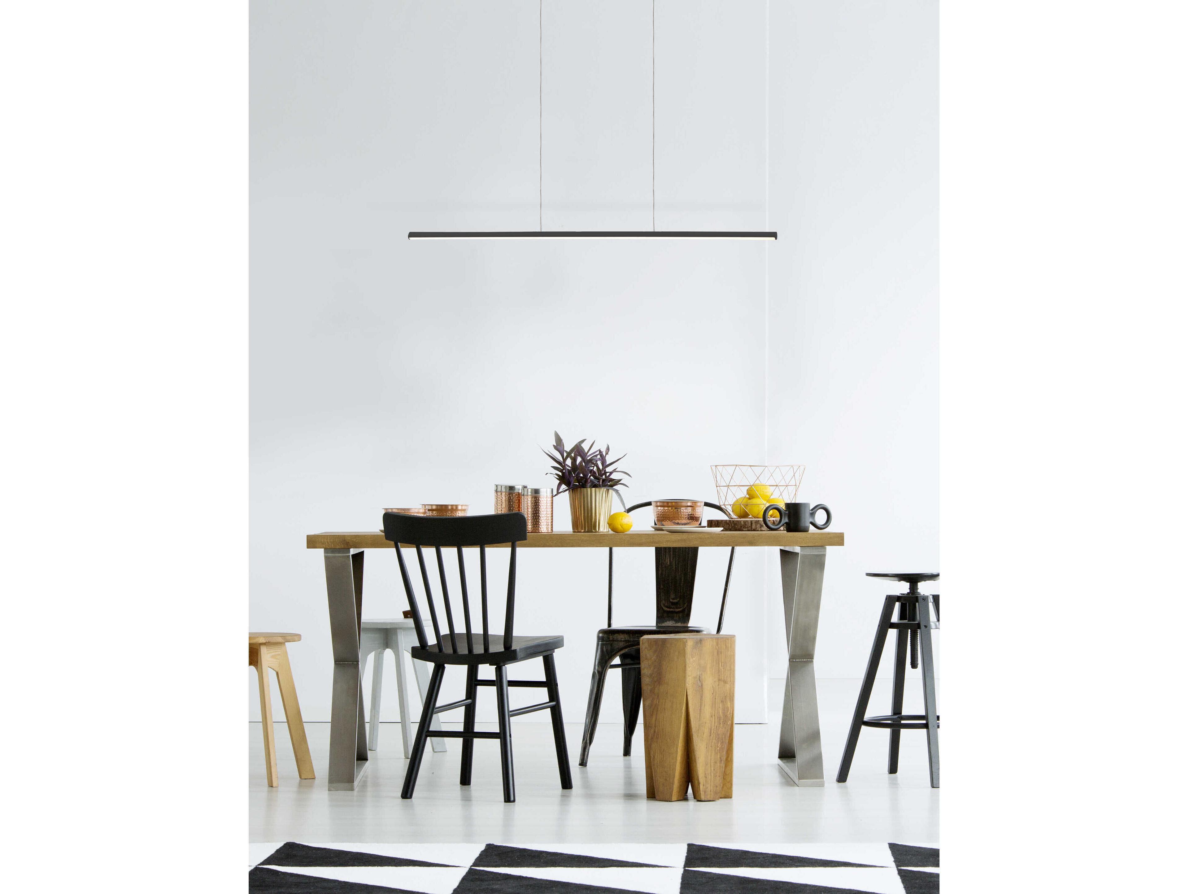 Kuzco Lighting Chute Black Linear Island Pendant