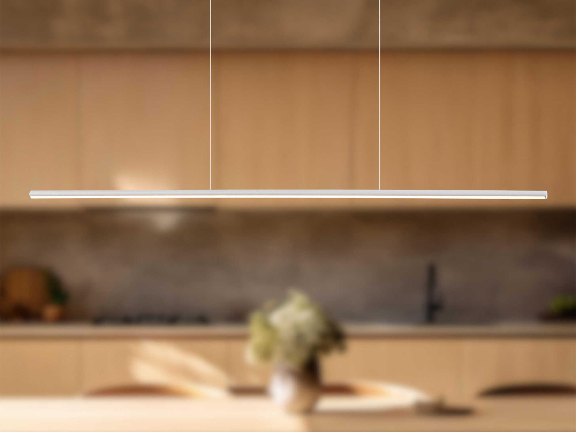 Kuzco Lighting Chute White Linear Island Pendant