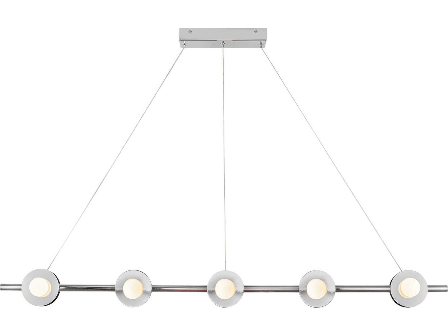 Kuzco Lighting Elixir Chrome Linear Island Pendant