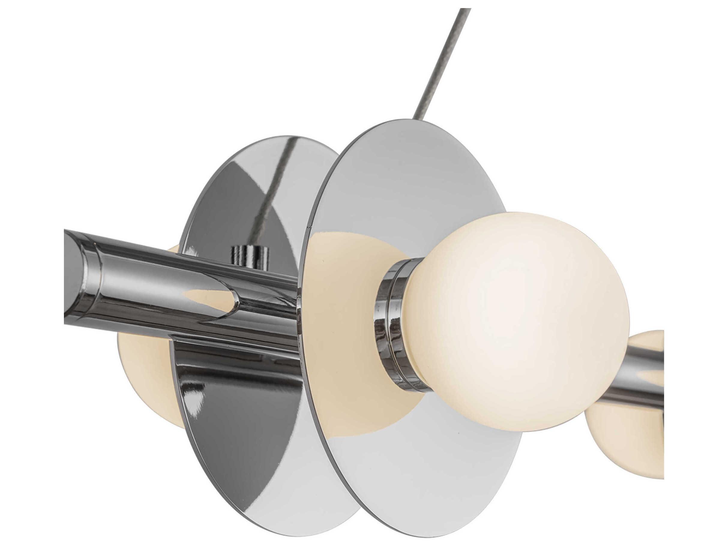 Kuzco Lighting Elixir Chrome Linear Island Pendant