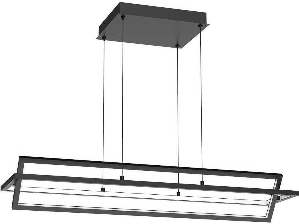 Kuzco Lighting Mondrian Black Geometric Linear Island Pendant