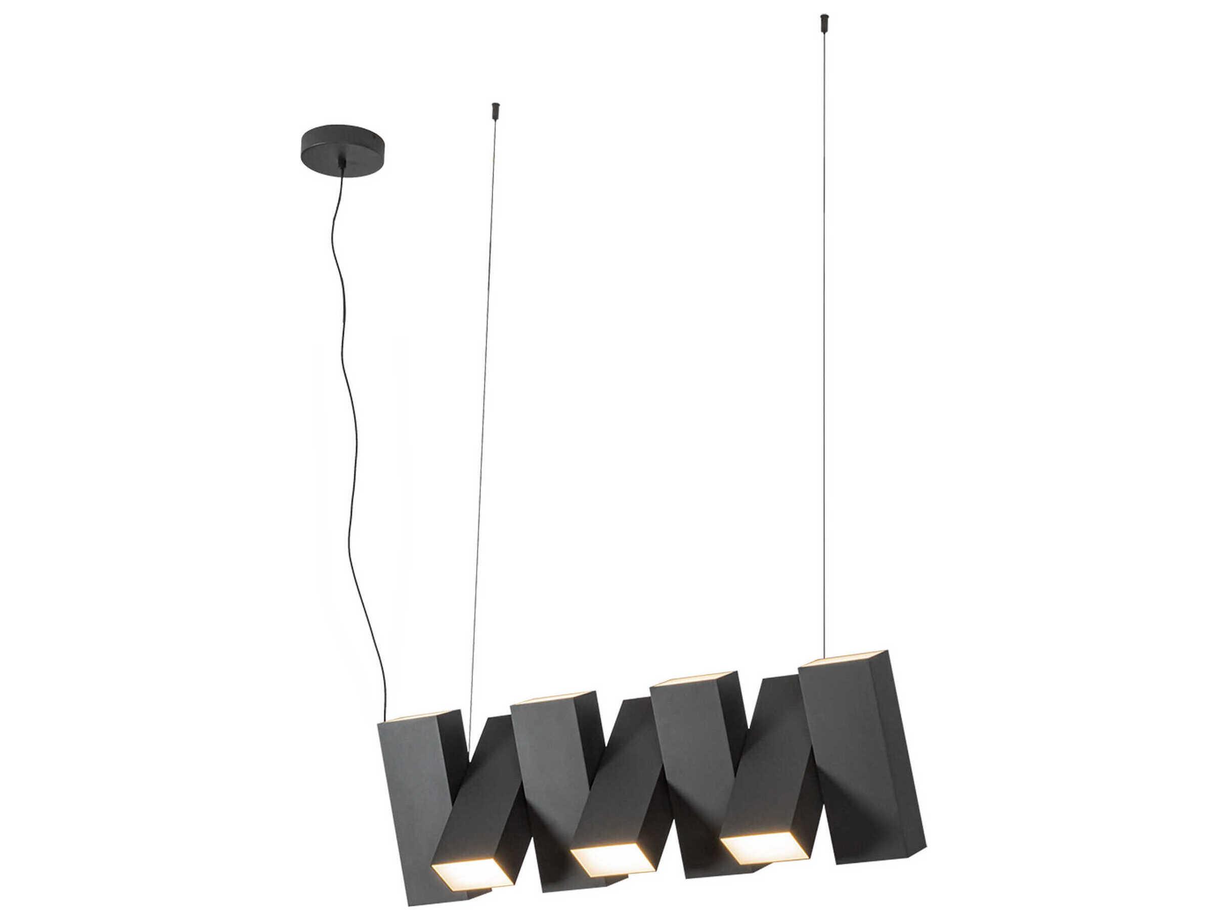 Kuzco Lighting Domino Black Geometric Island Pendant