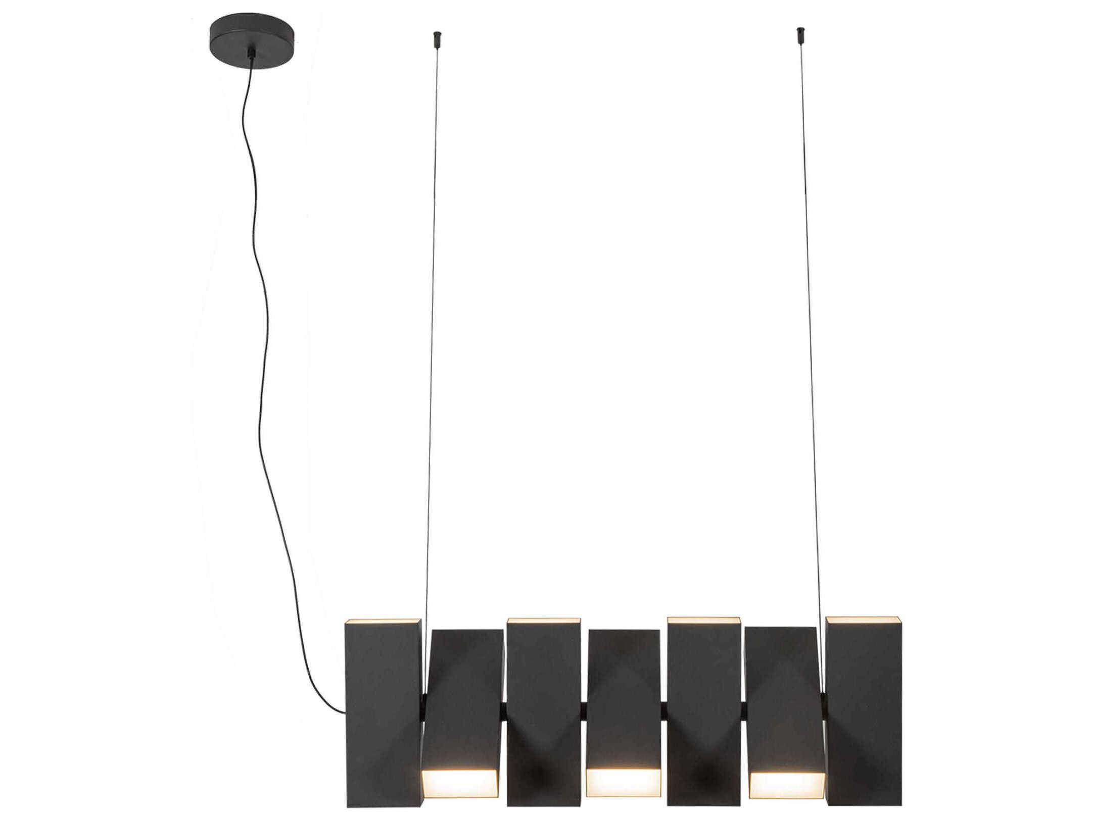 Kuzco Lighting Domino Black Geometric Island Pendant