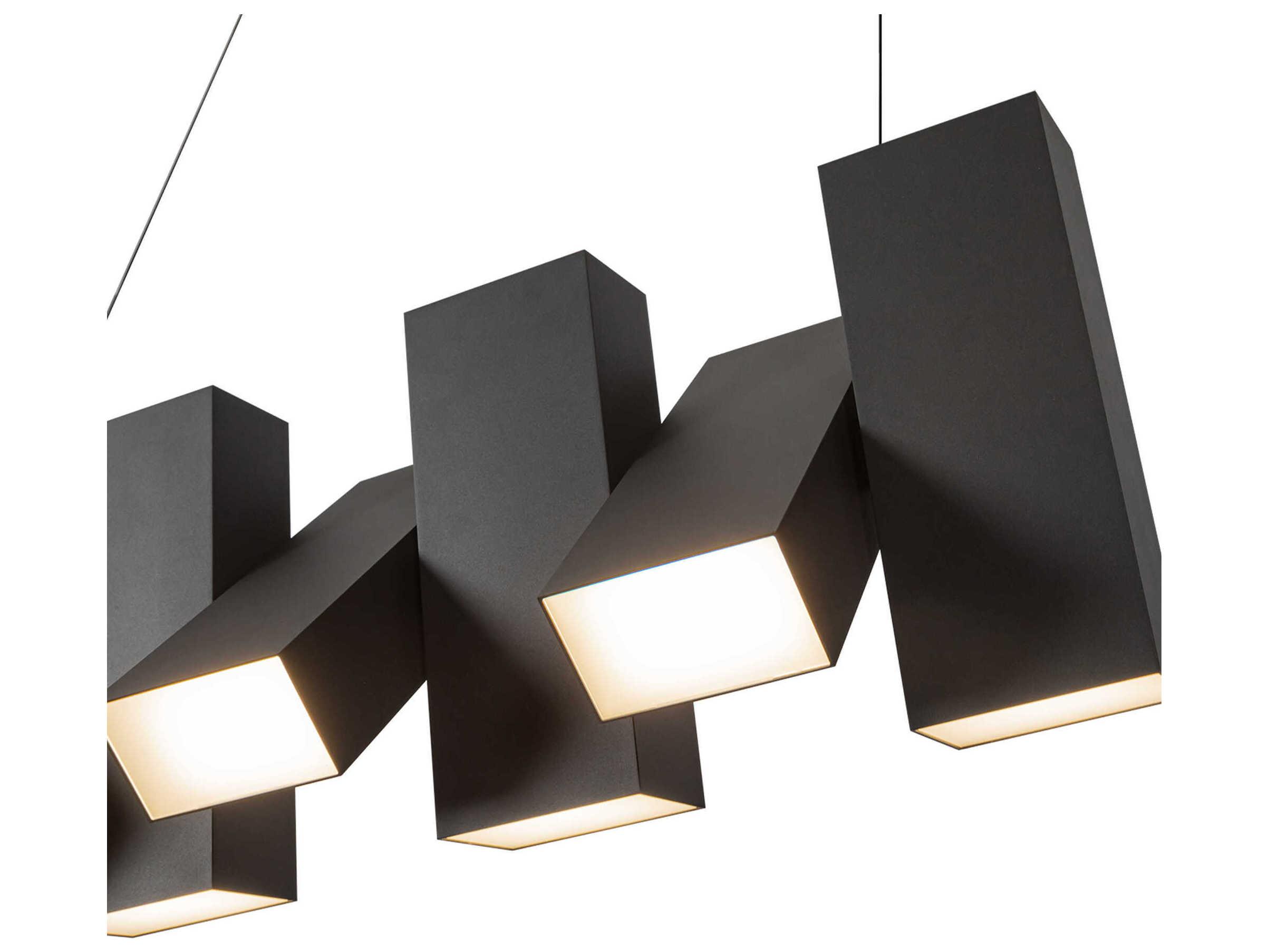 Kuzco Lighting Domino Black Geometric Island Pendant