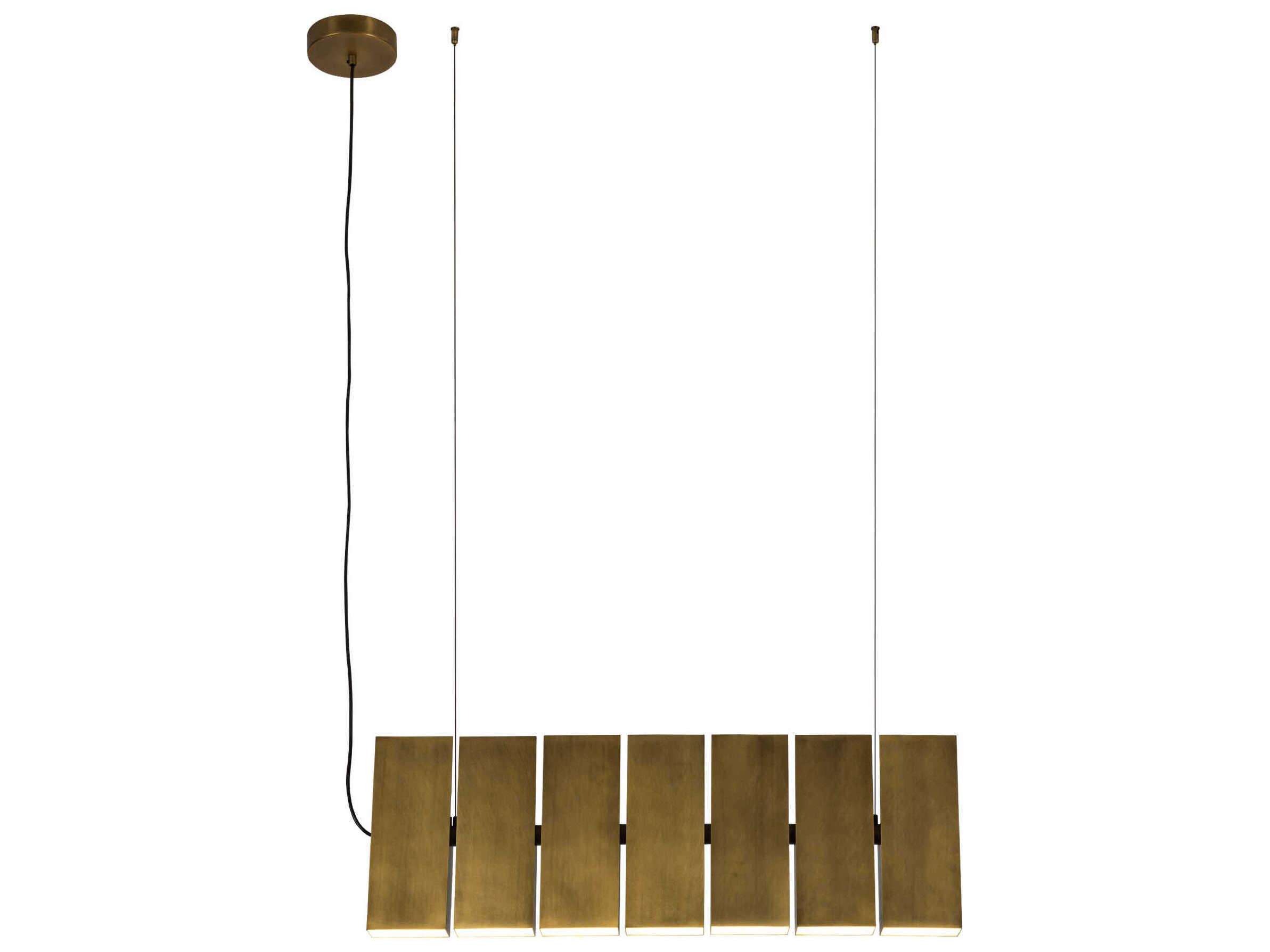 Kuzco Lighting Domino Vintage Brass Geometric Island Pendant