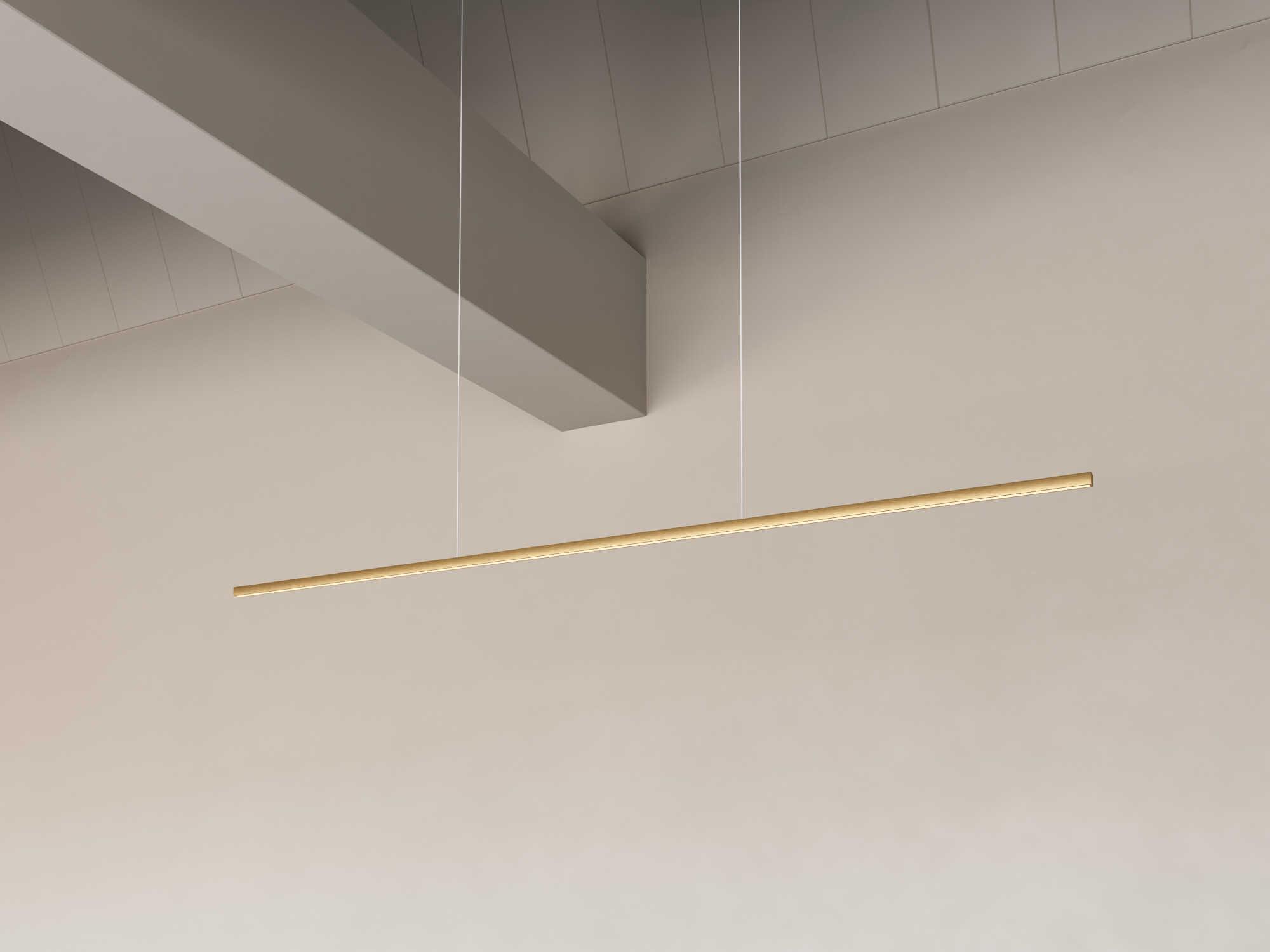 Kuzco Lighting Vega Minor Brushed Gold Linear Island Pendant