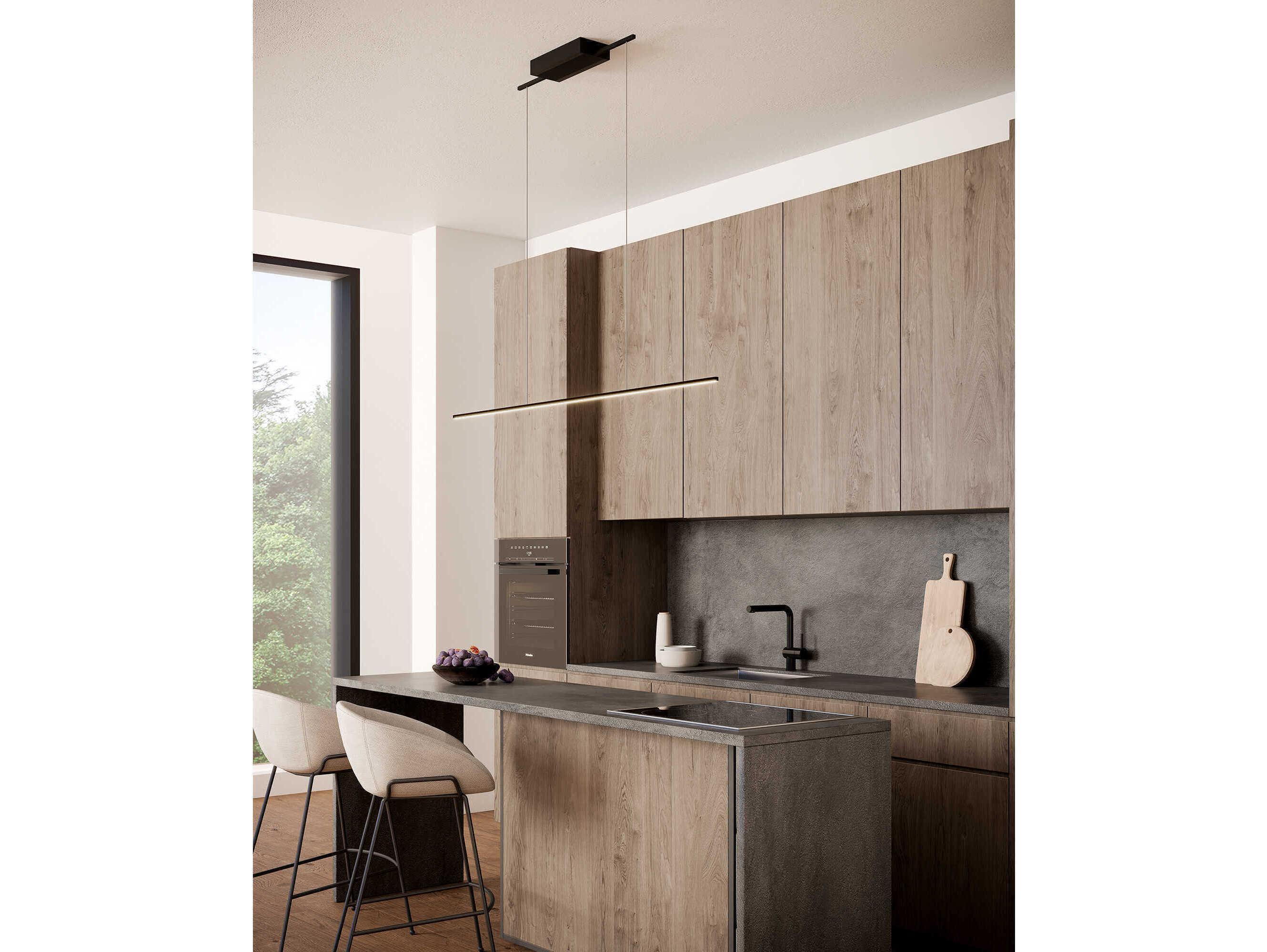 Kuzco Lighting Vega Minor Black Linear Island Pendant