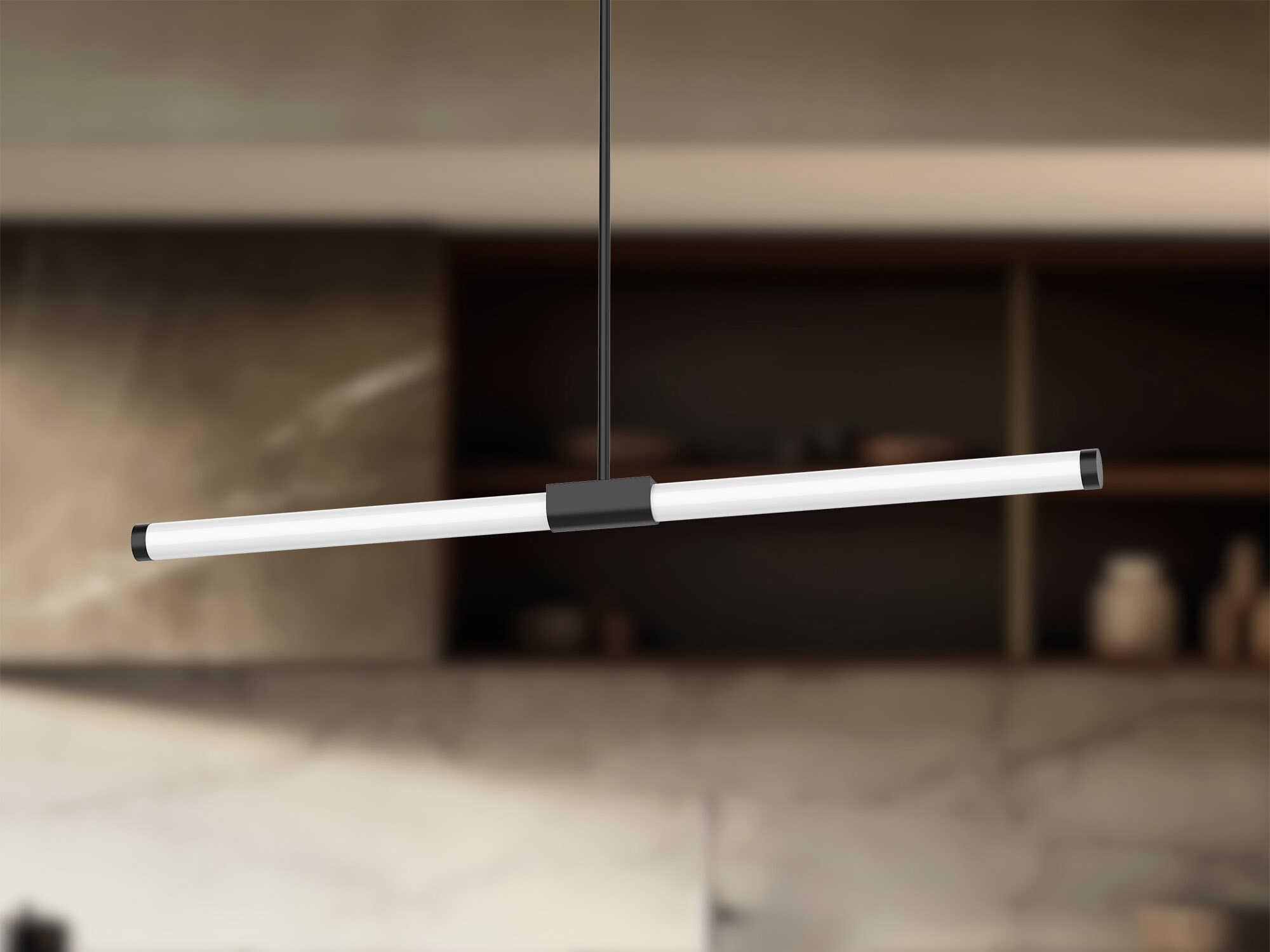 Kuzco Lighting Akari Black Linear Island Pendant