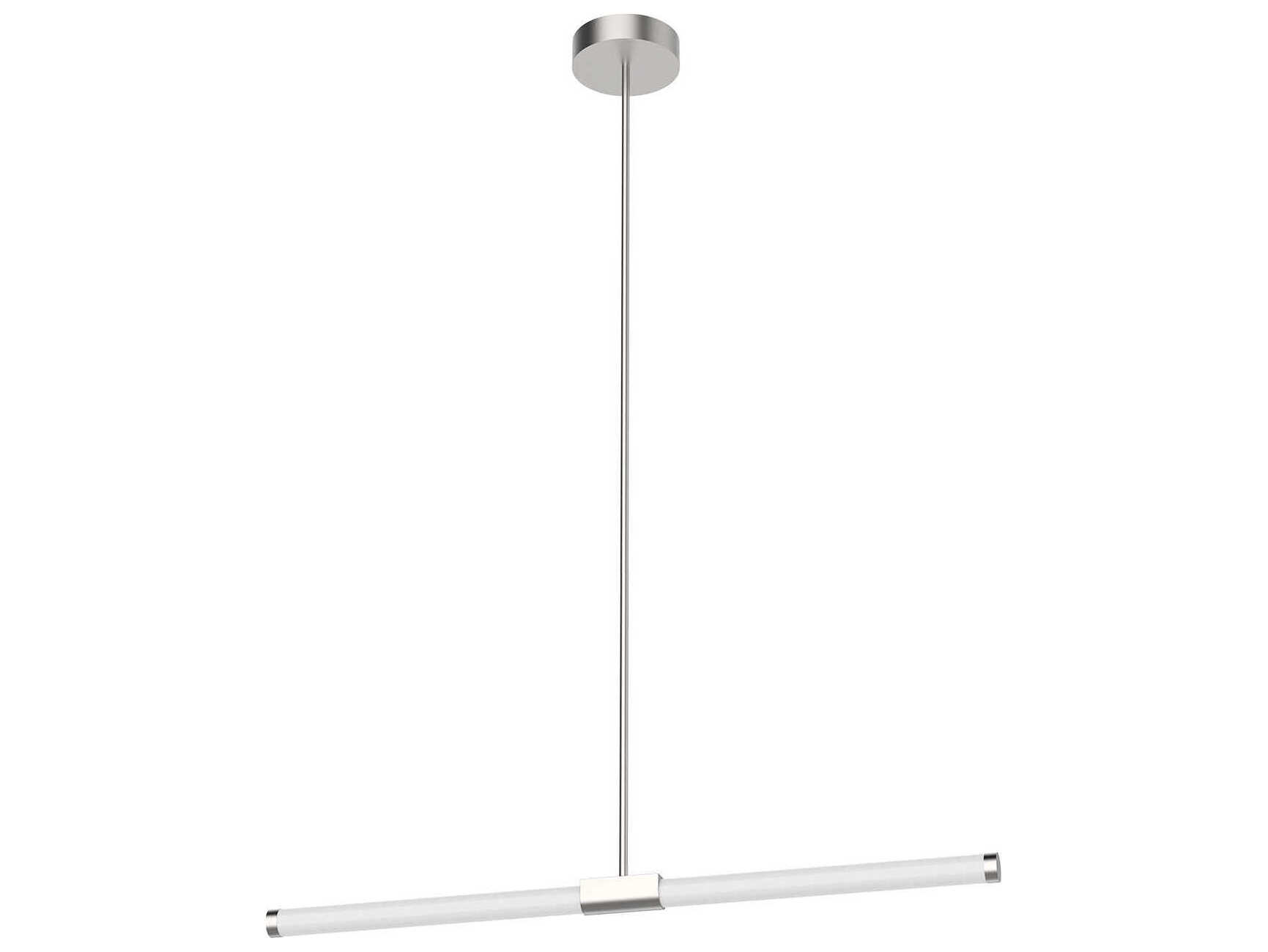 Kuzco Lighting Akari Brushed Nickel Linear Island Pendant