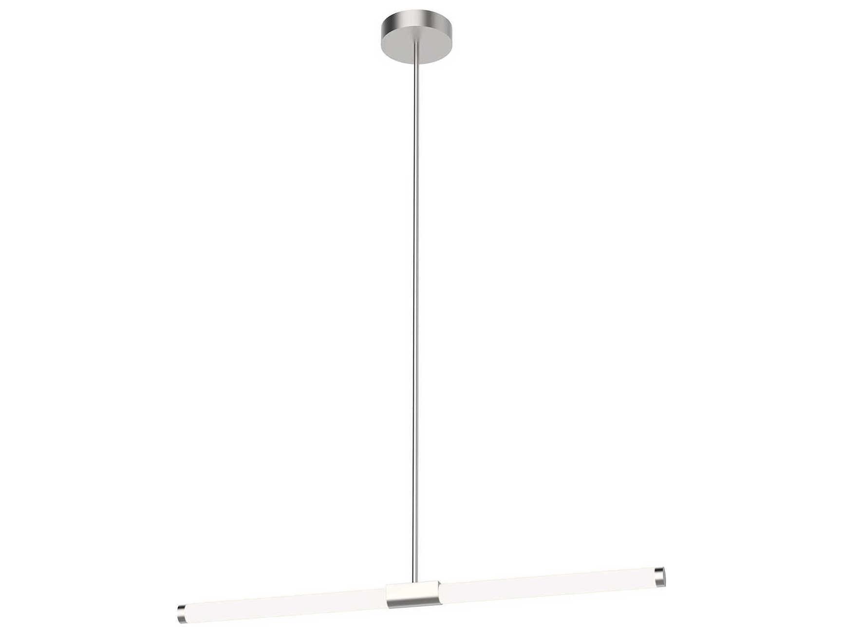 Kuzco Lighting Akari Brushed Nickel Linear Island Pendant