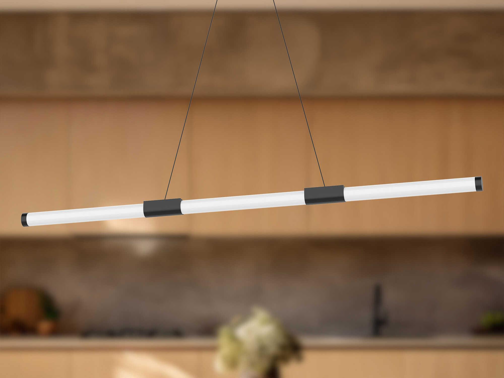 Kuzco Lighting Akari Black Linear Island Pendant