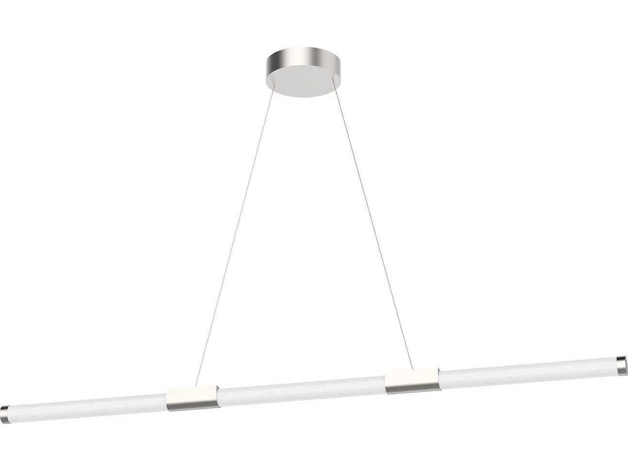 Kuzco Lighting Akari Brushed Nickel Linear Island Pendant