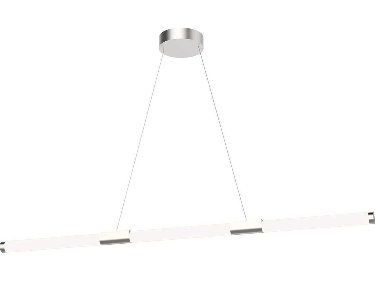 Kuzco Lighting Akari Brushed Nickel Linear Island Pendant