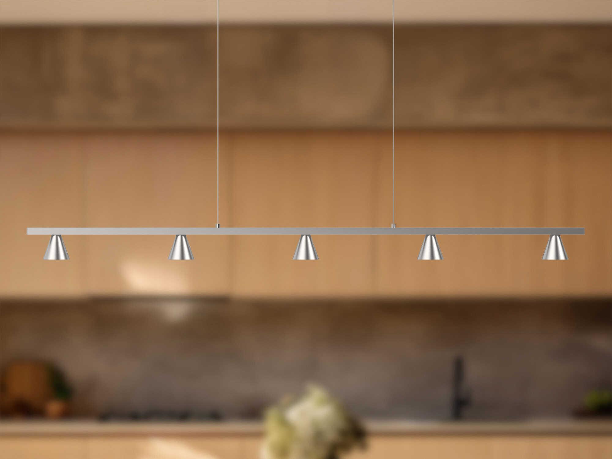 Kuzco Lighting Dune Brushed Nickel Island Pendant