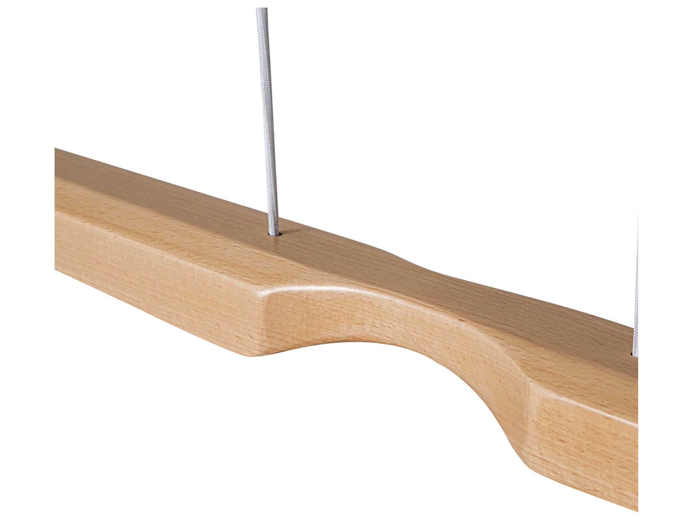 Kuzco Lighting Dakota Beech Wood Brown Linear Island Pendant