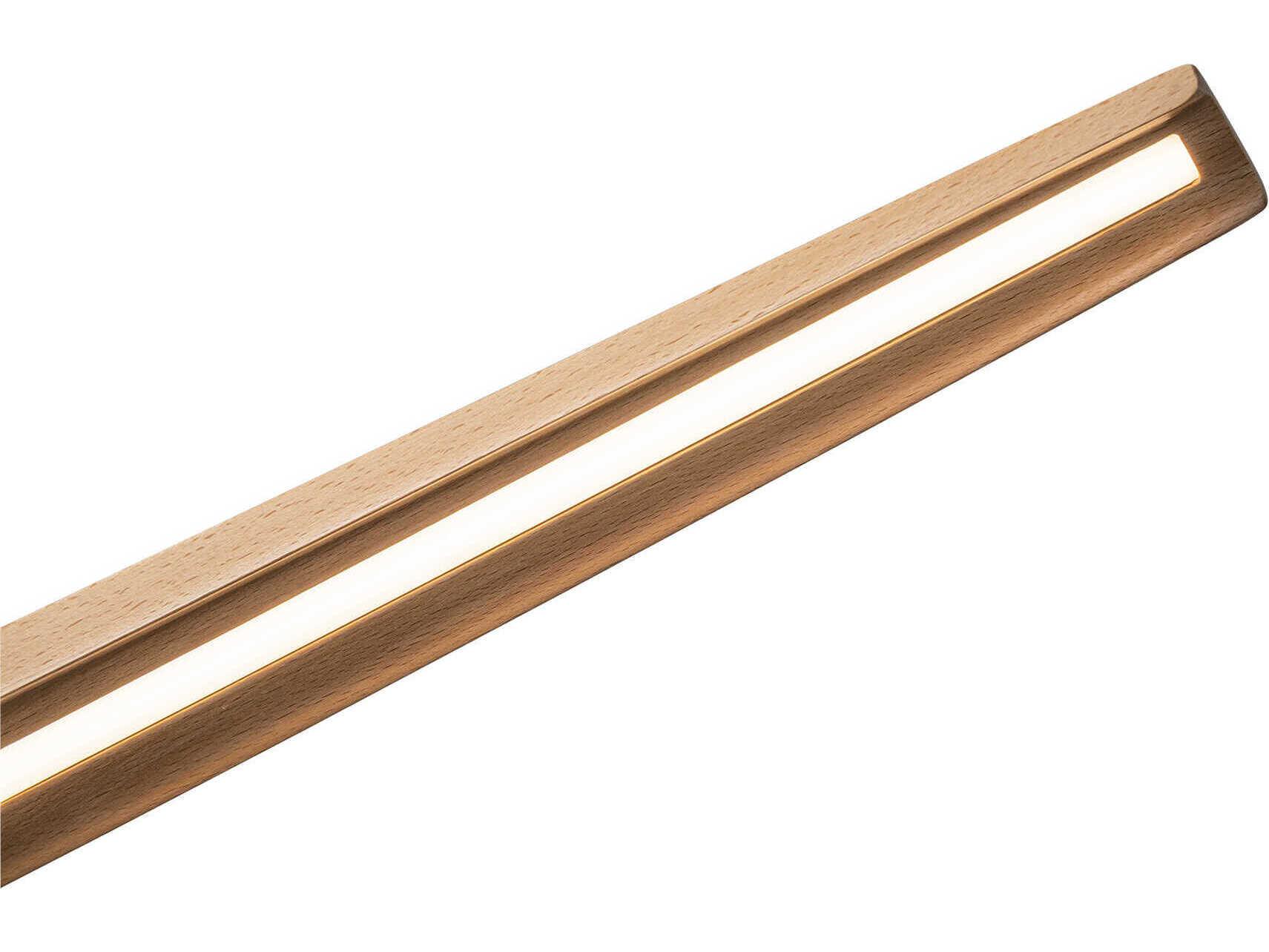 Kuzco Lighting Dakota Beech Wood Brown Linear Island Pendant