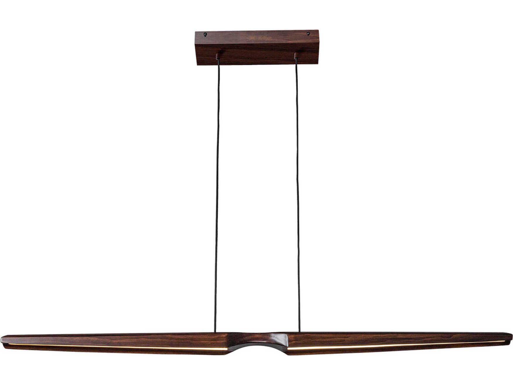 Kuzco Lighting Dakota Walnut Wood Linear Island Pendant