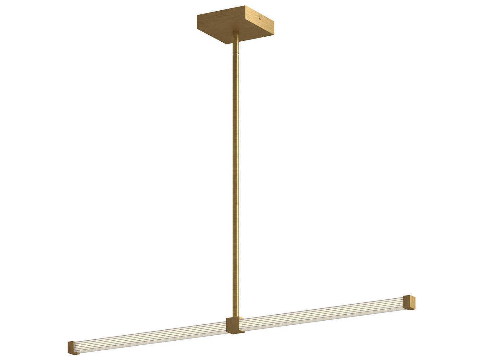 Kuzco Lighting Blade Brushed Gold Linear Island Pendant