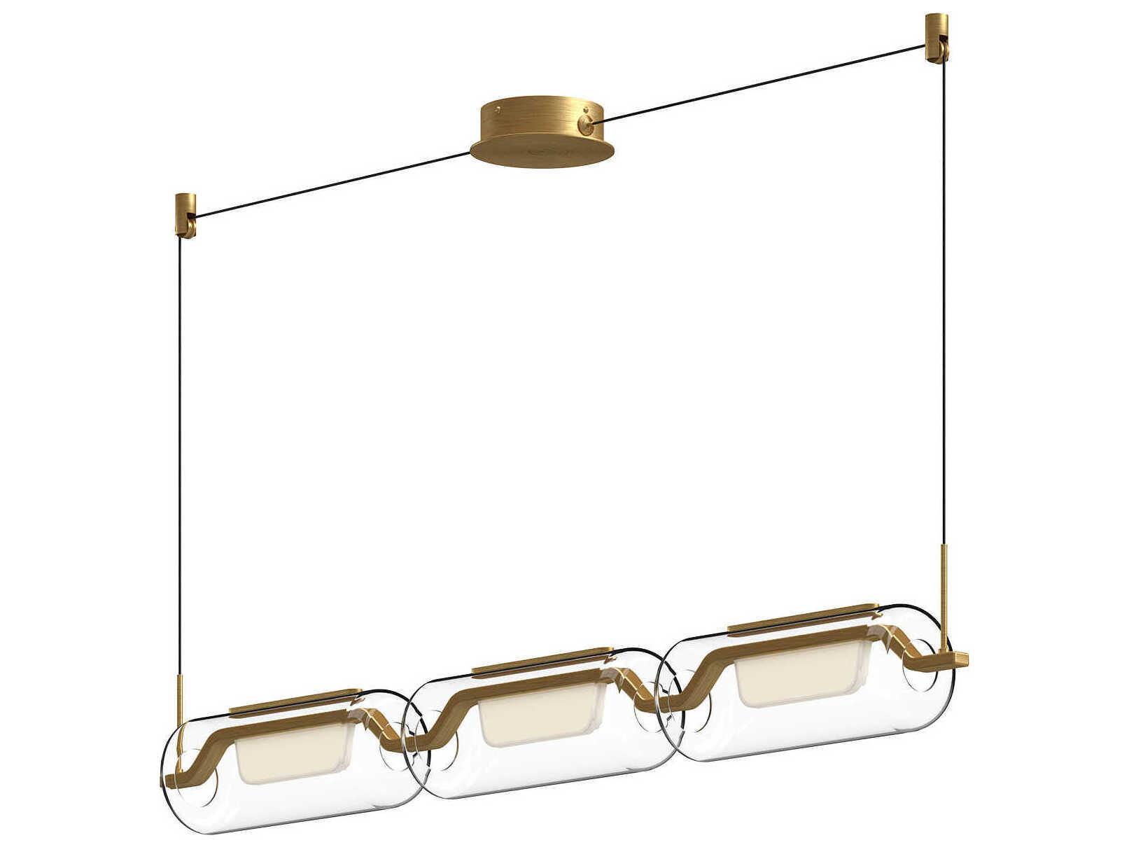 Kuzco Lighting Hilo Brushed Gold Linear Island Pendant