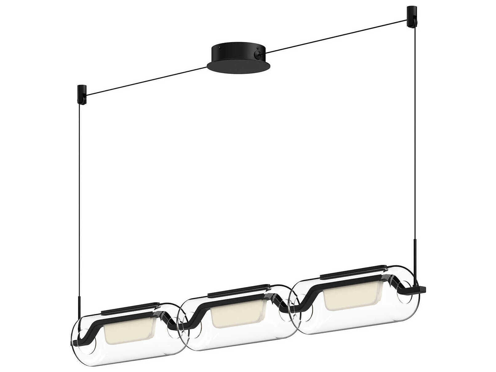Kuzco Lighting Hilo Black Linear Island Pendant