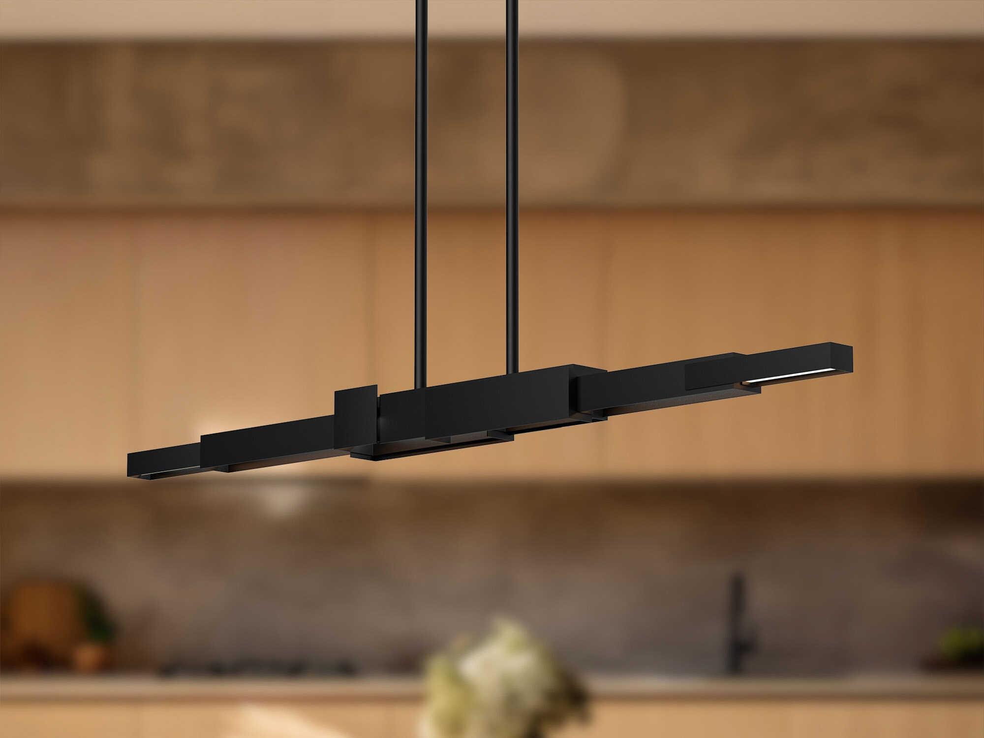 Kuzco Lighting Enzo Black Linear Island Pendant
