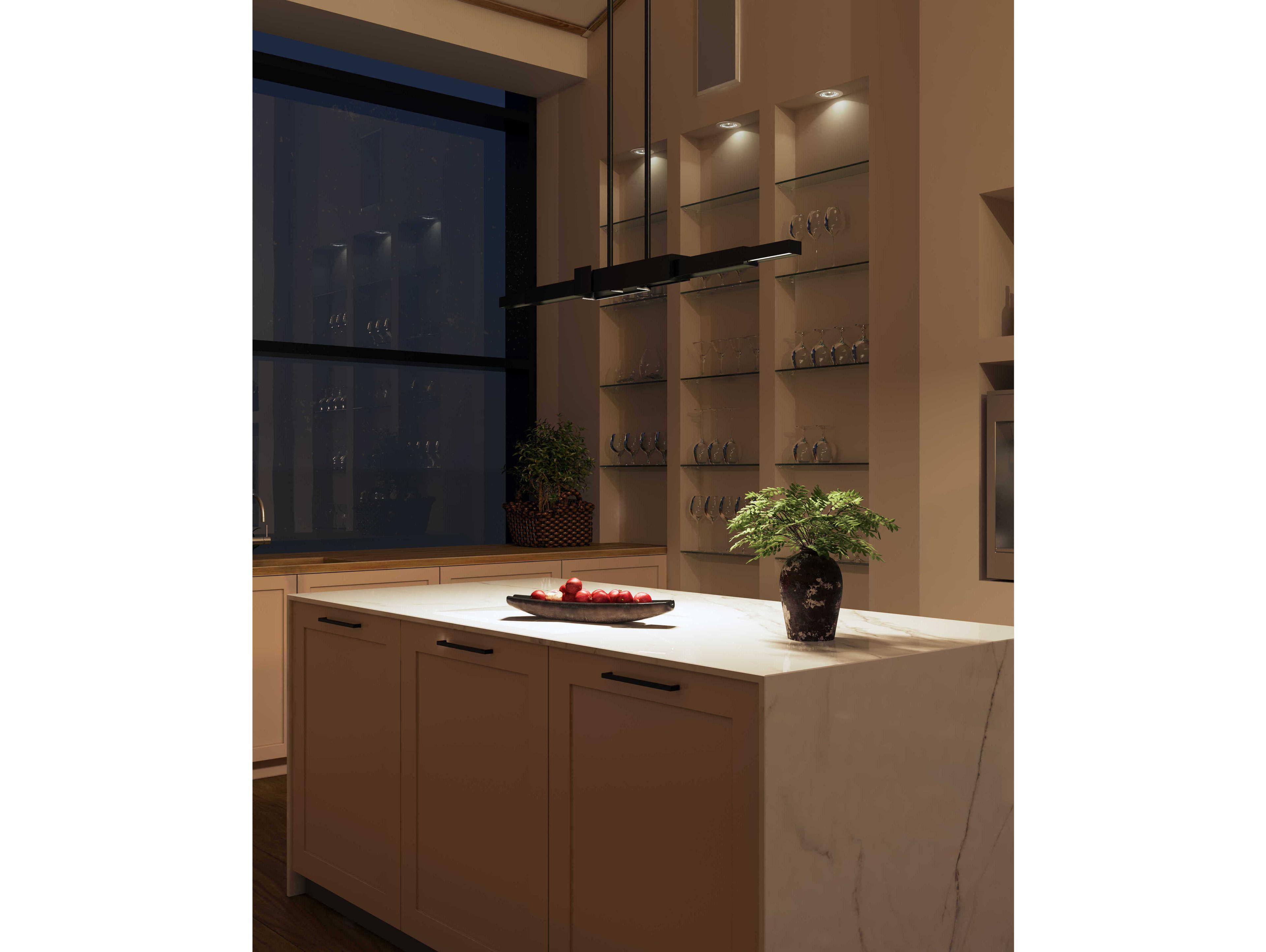 Kuzco Lighting Enzo Black Linear Island Pendant