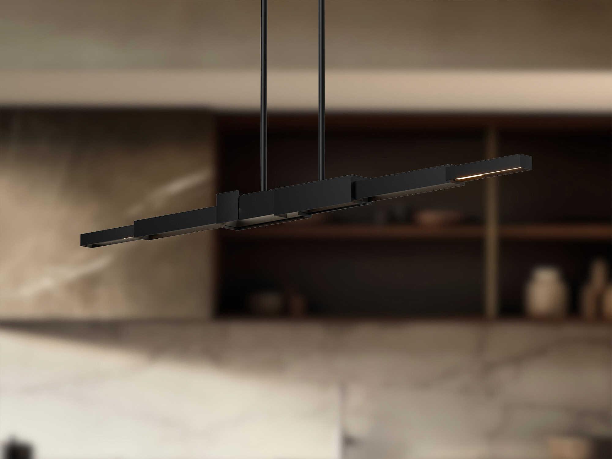 Kuzco Lighting Enzo Black Linear Island Pendant