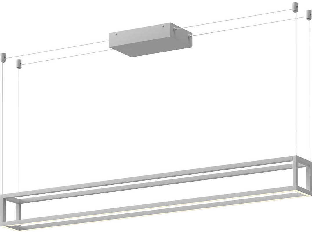 Kuzco Lighting Plaza White Geometric Linear Island Pendant