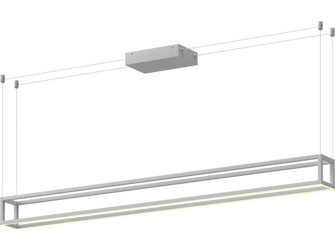 Kuzco Lighting Plaza White Geometric Linear Island Pendant