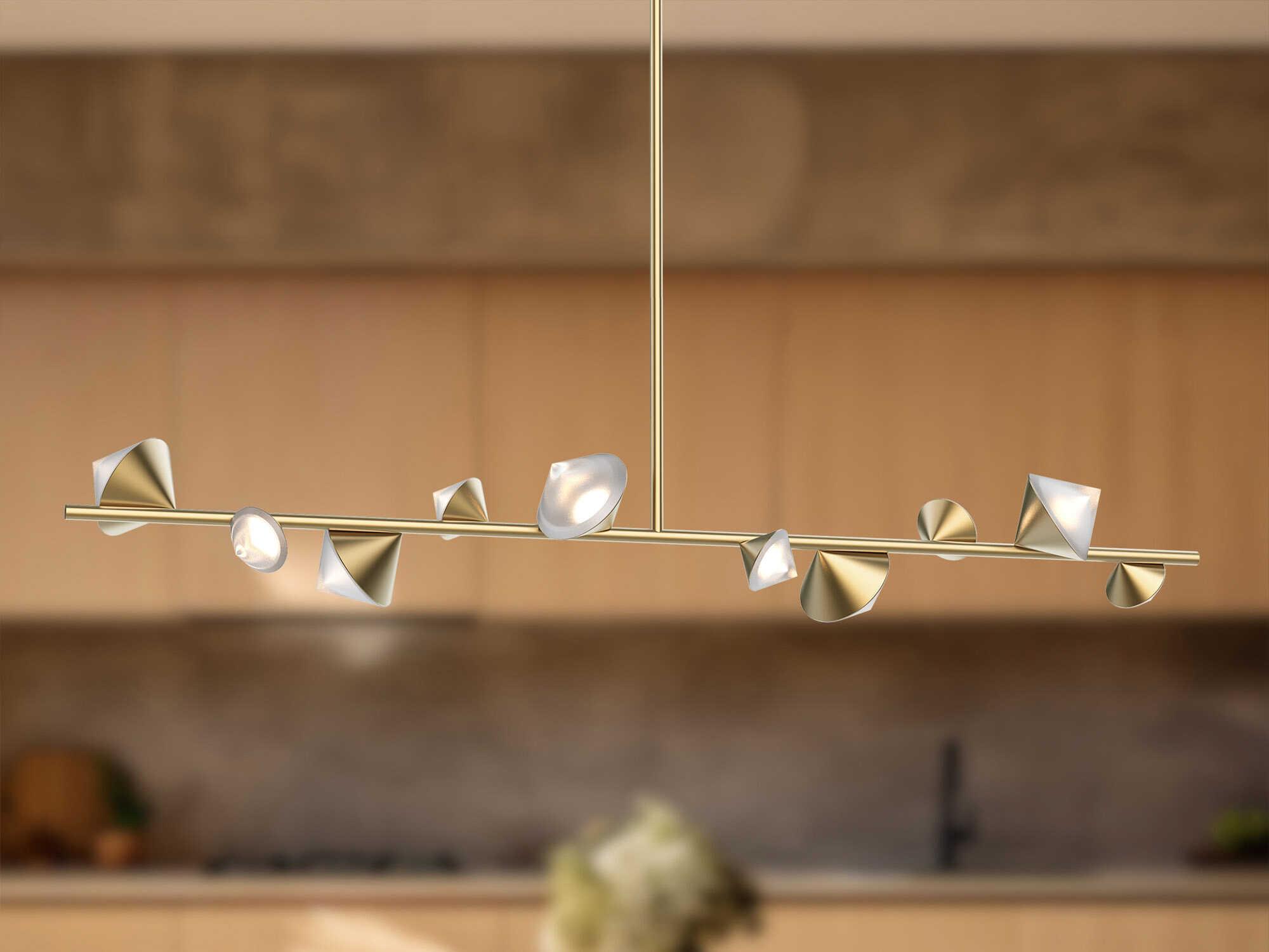 Kuzco Lighting Geode Brushed Gold Island Pendant