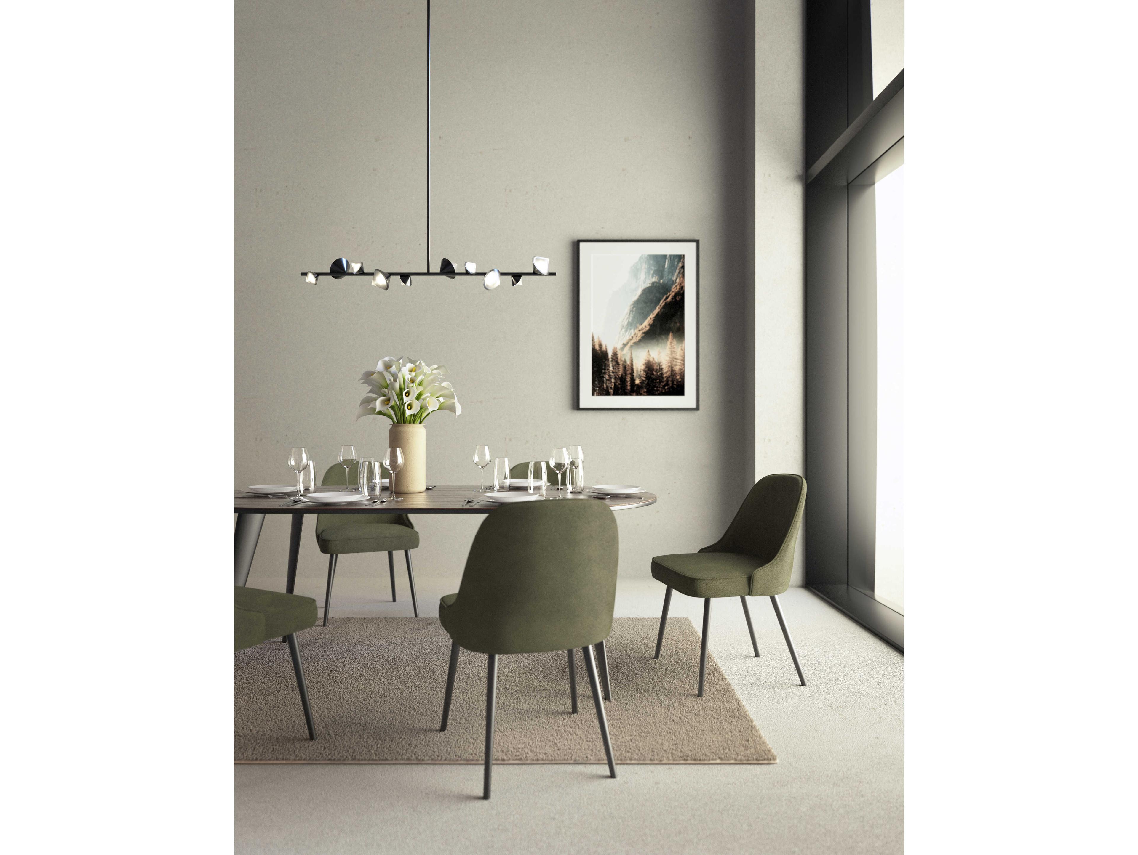 Kuzco Lighting Geode Black Island Pendant