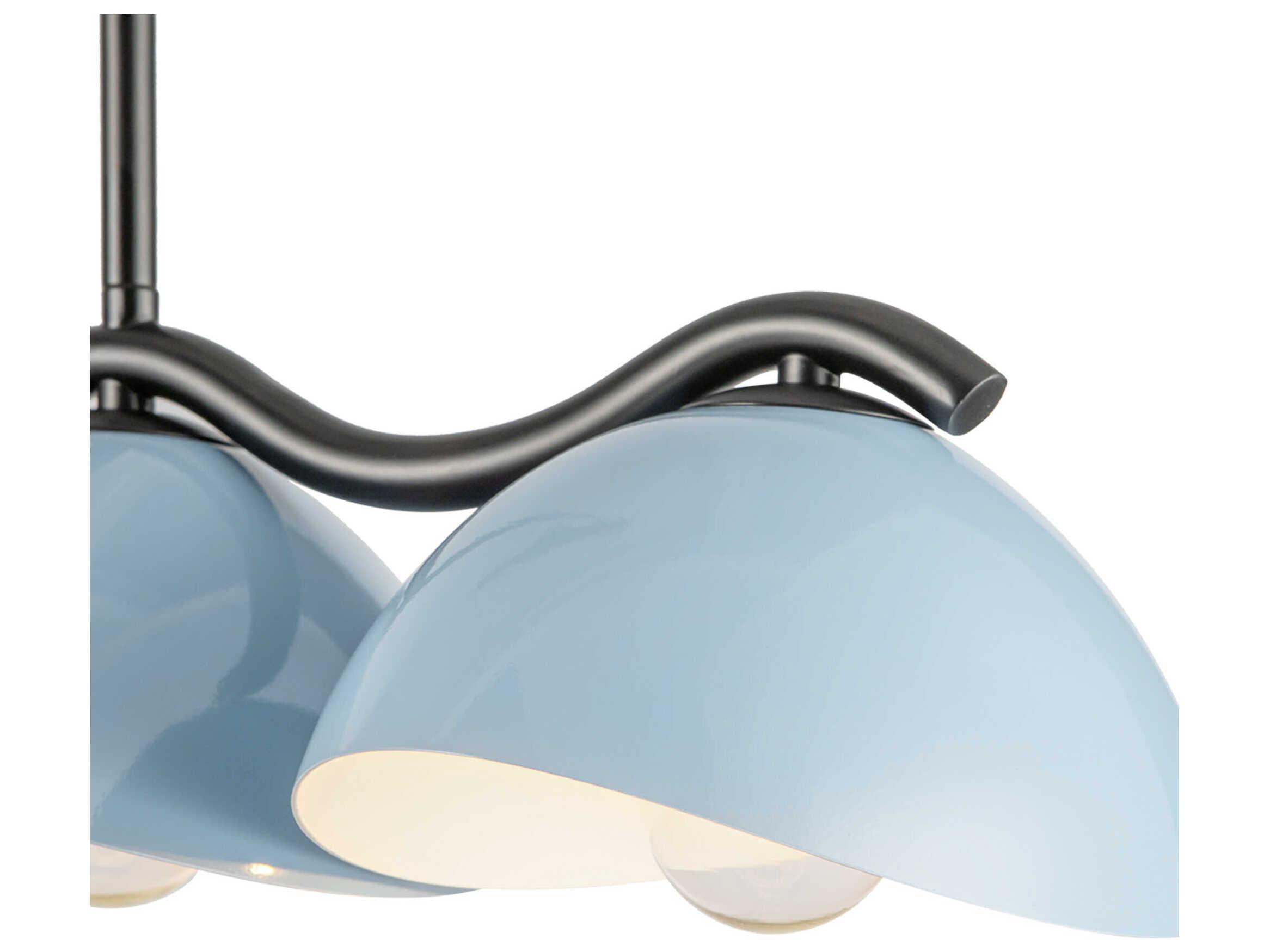 Kuzco Lighting Atlas 7-Light Black Cerulean Island Pendant