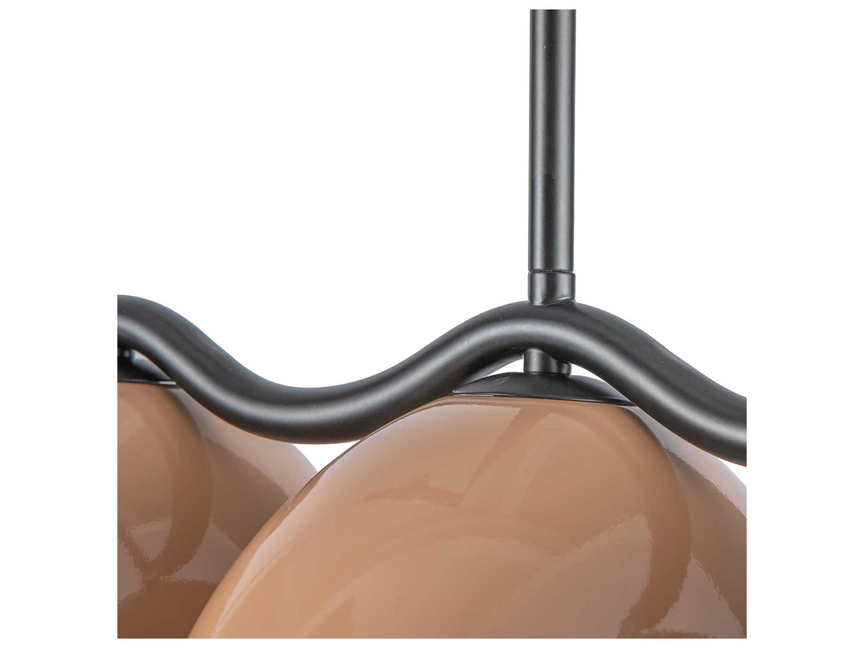 Kuzco Lighting Atlas 7-Light Black Peach Island Pendant