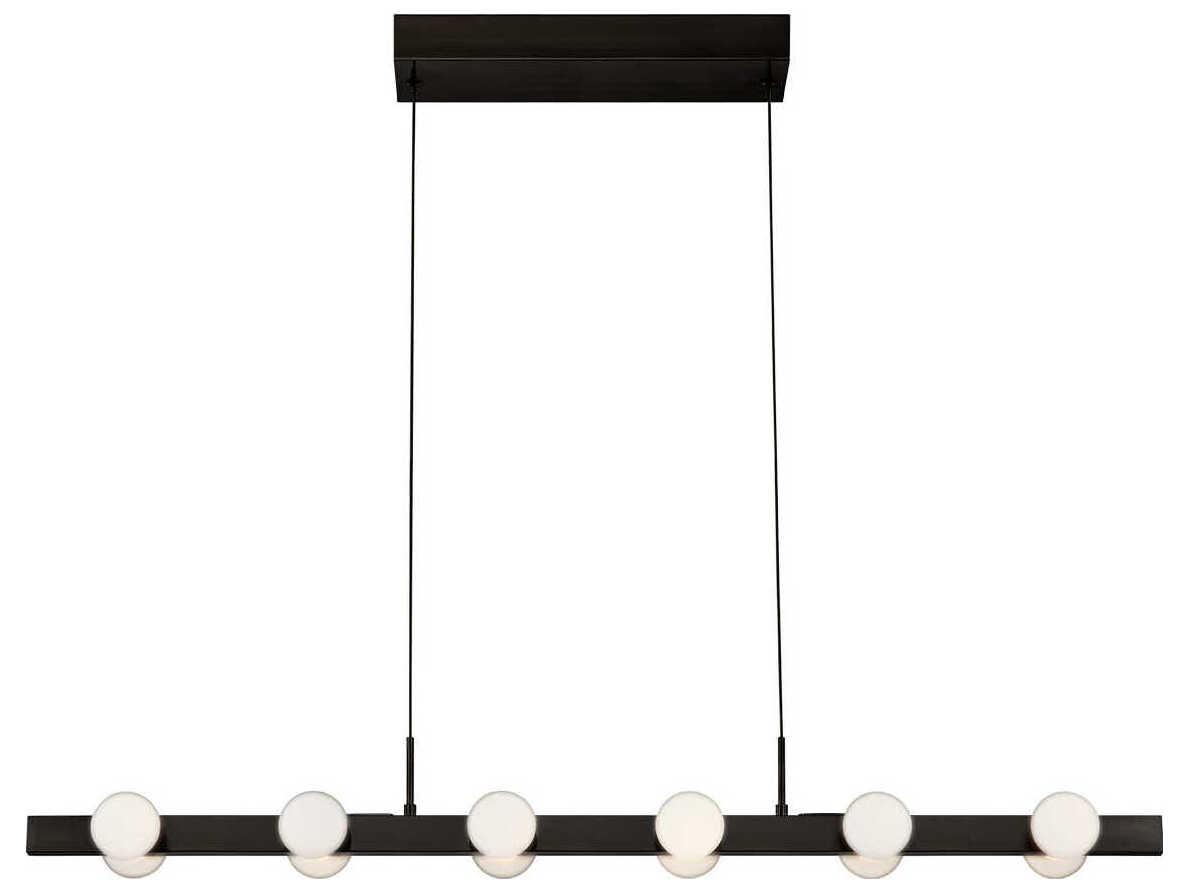 Kuzco Lighting Rezz Black Linear Island Pendant