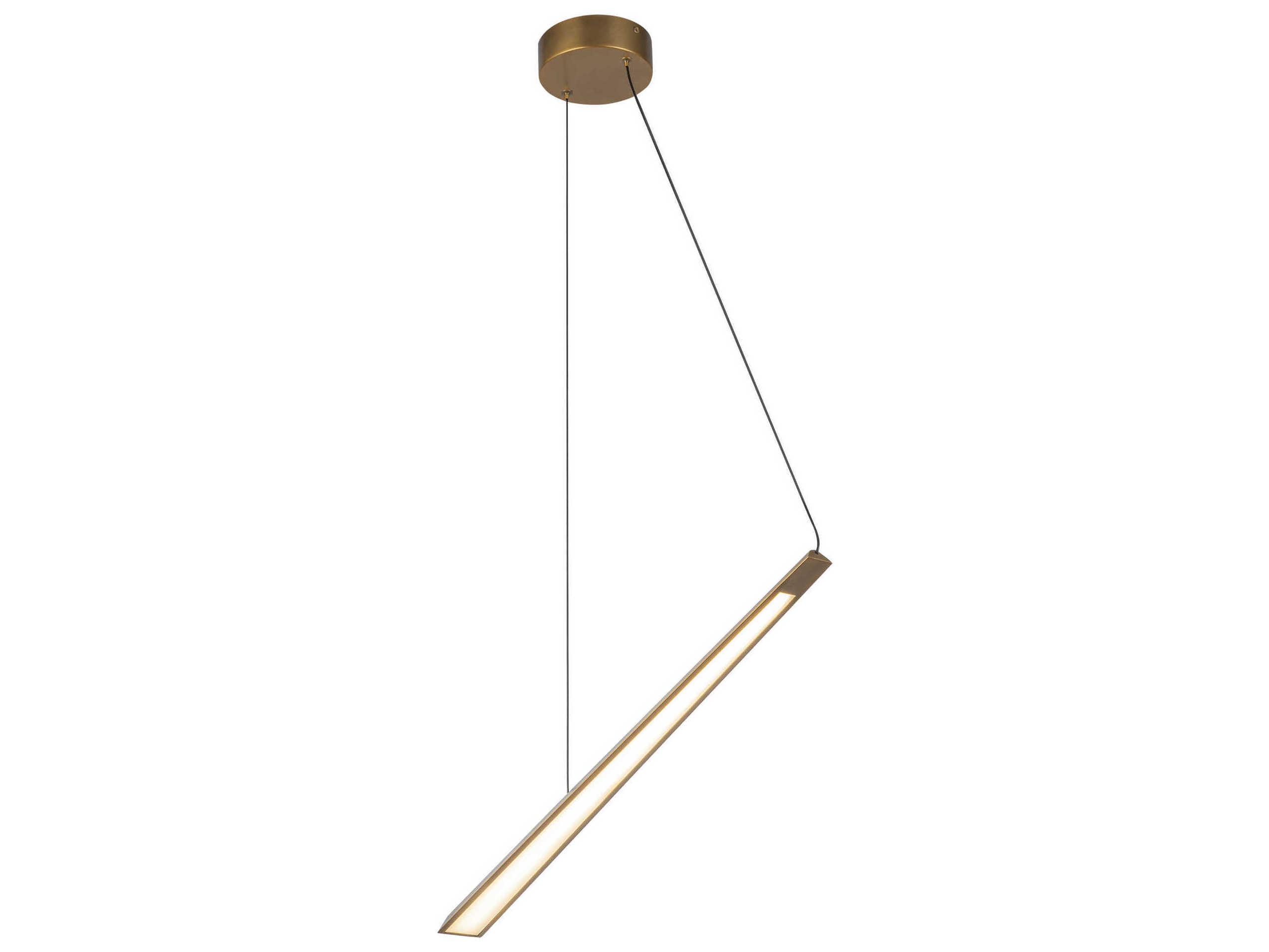 Kuzco Lighting Lex Vintage Brass Linear Pendant