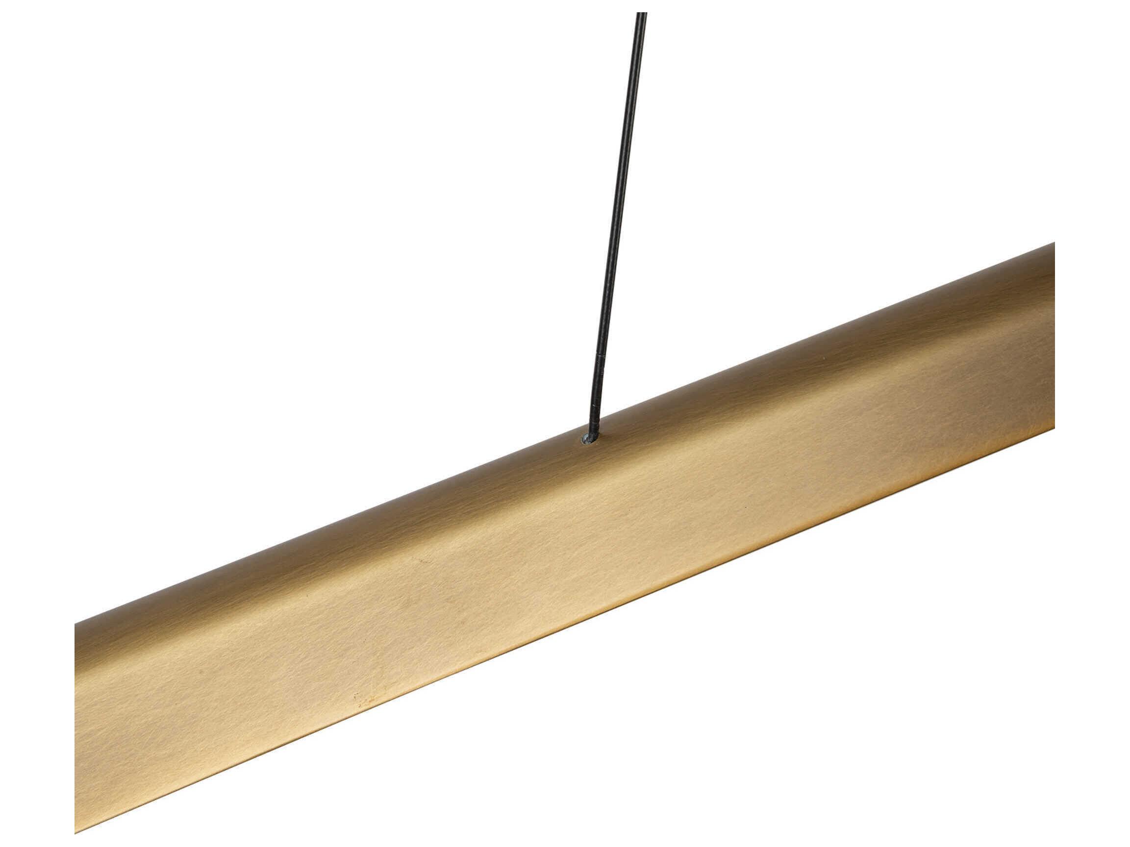 Kuzco Lighting Lex Vintage Brass Linear Pendant