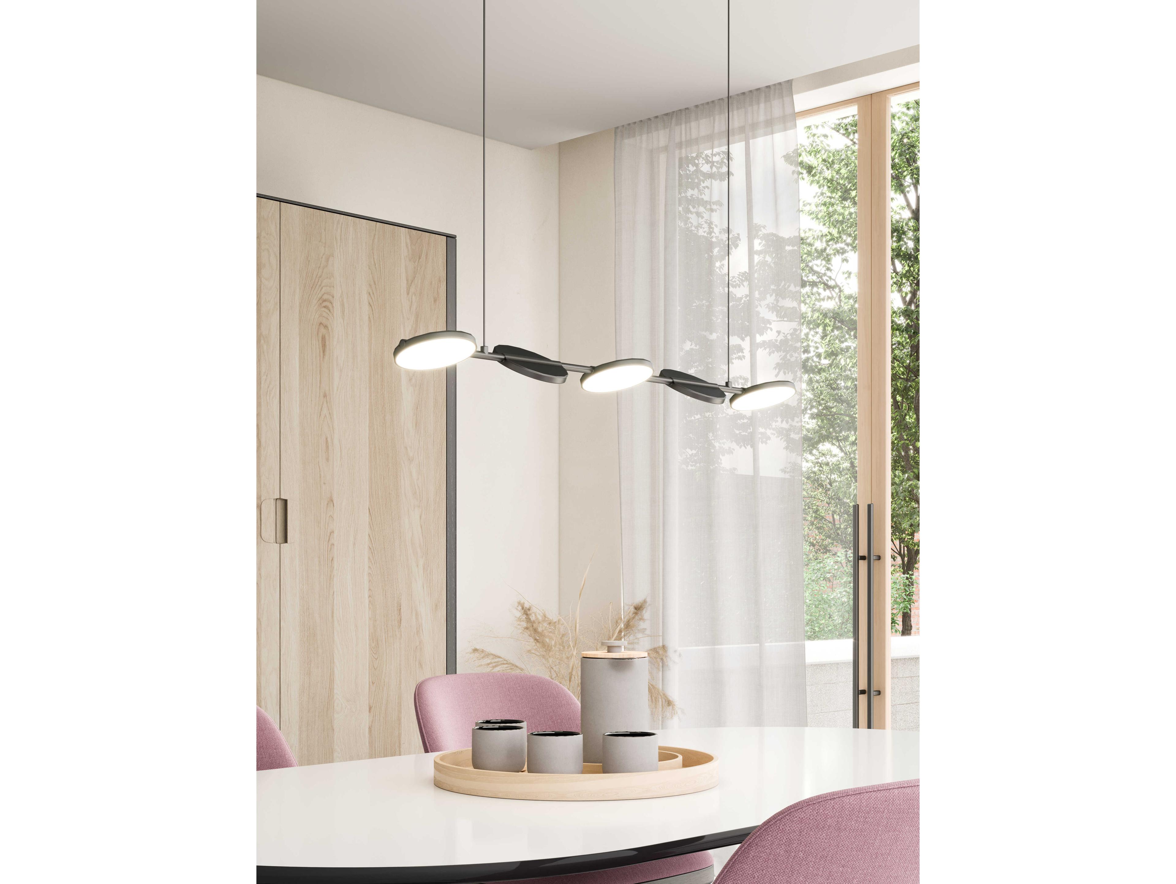 Kuzco Lighting Novel Black Round Island Pendant